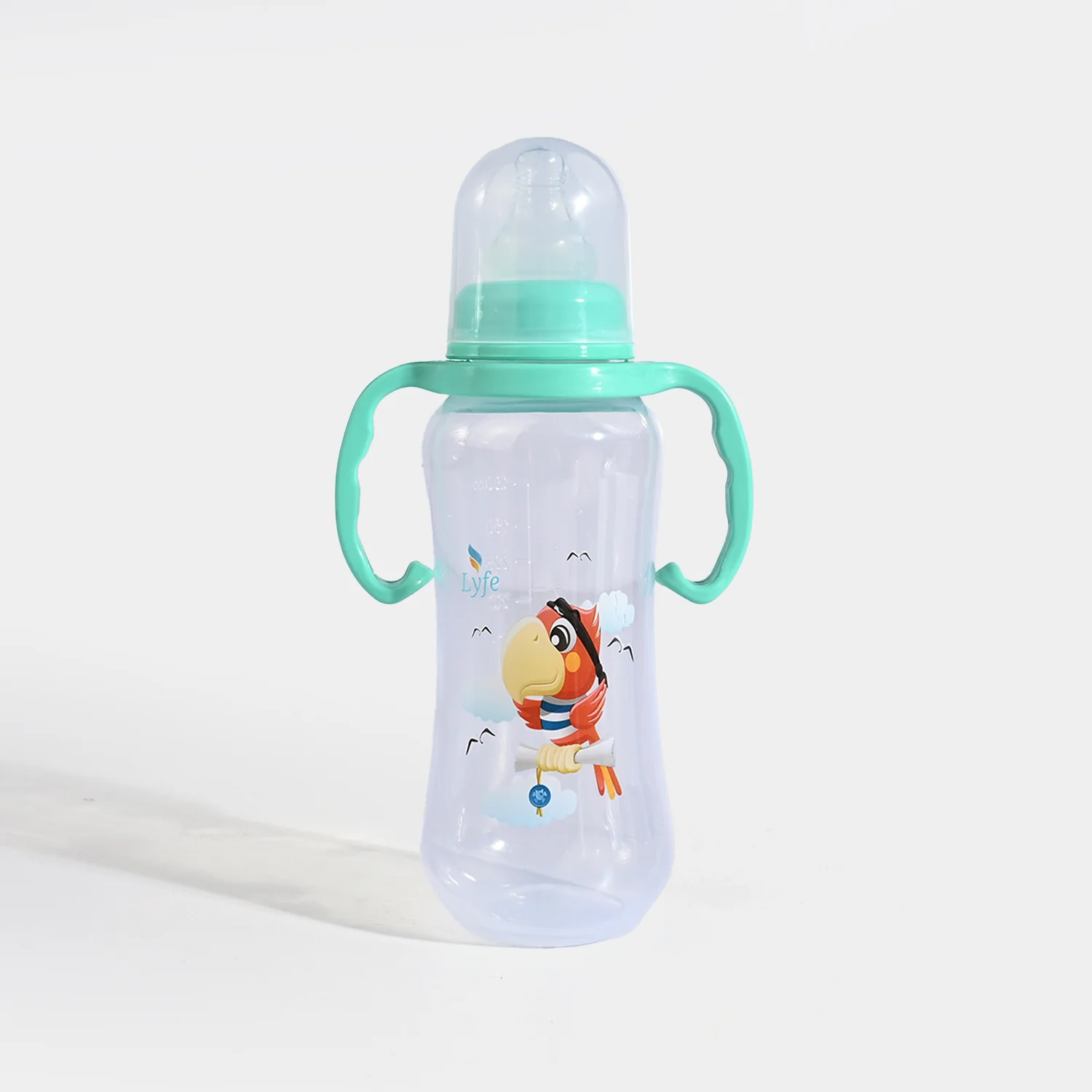 Lyfe Baby Plastic Feeding Bottle 9Oz |280ml |Natural Green