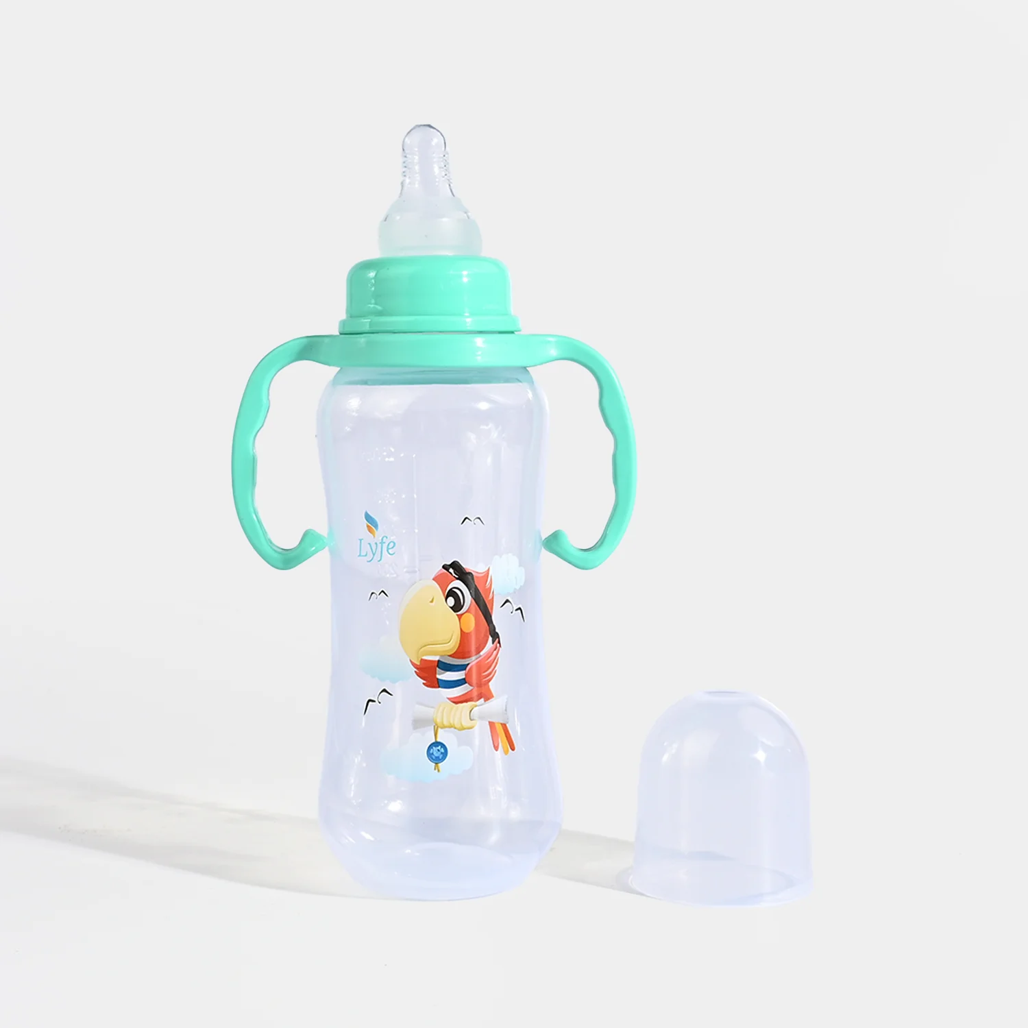 Lyfe Baby Plastic Feeding Bottle 9Oz |280ml |Natural Green - Image 2