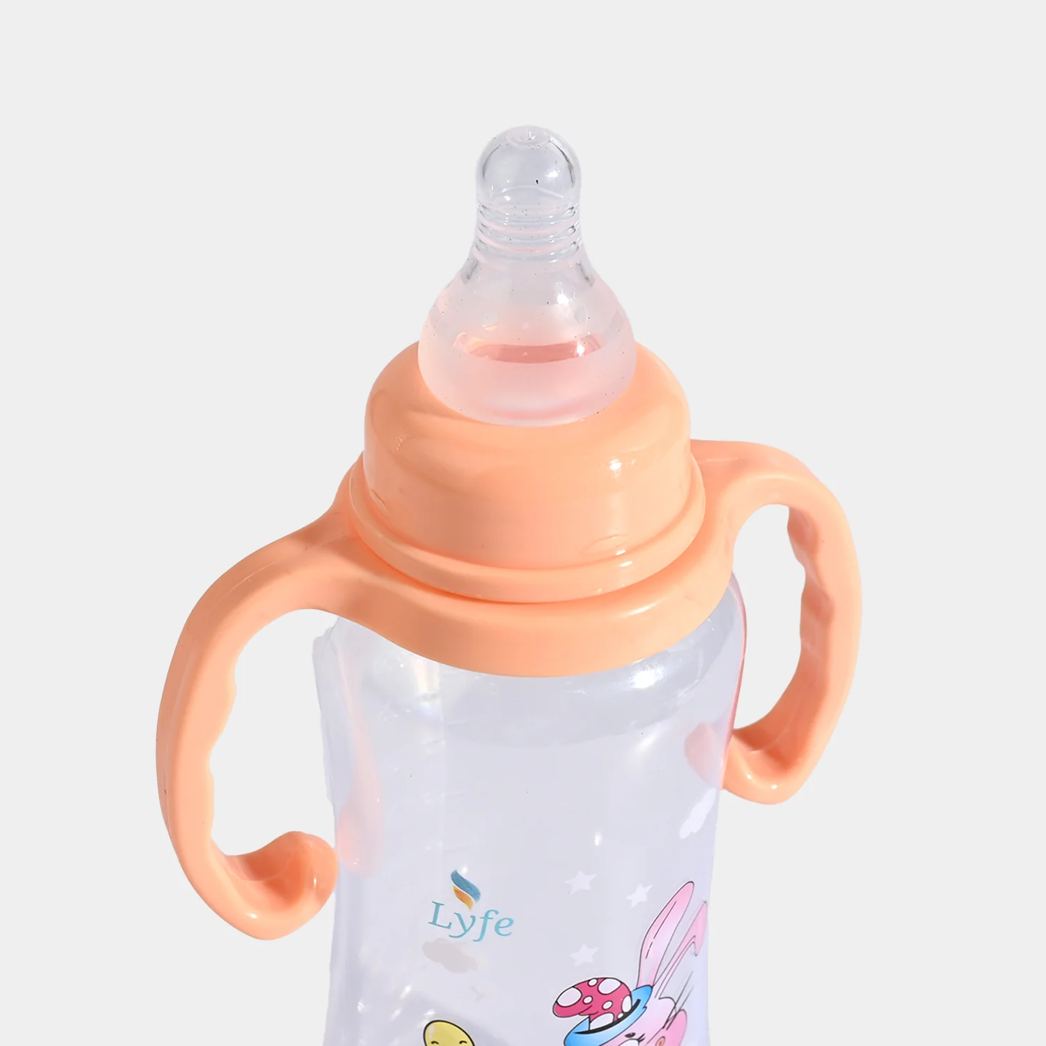 Lyfe Baby Plastic Feeding Bottle 9Oz |280ml |Natural Orange - Image 4