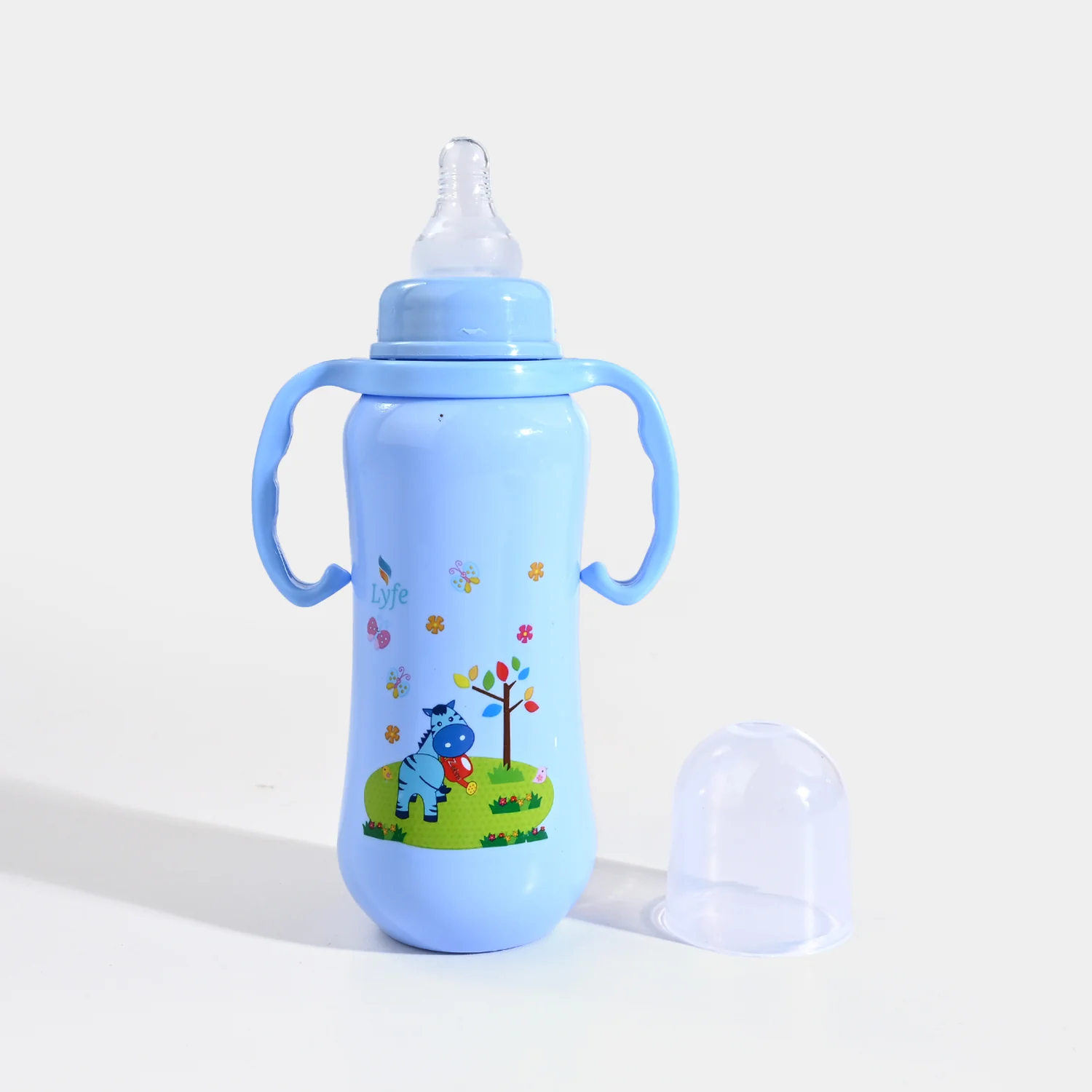 Lyfe Baby Plastic Feeding Bottle 9Oz |280ml |Basic Blue - Image 2