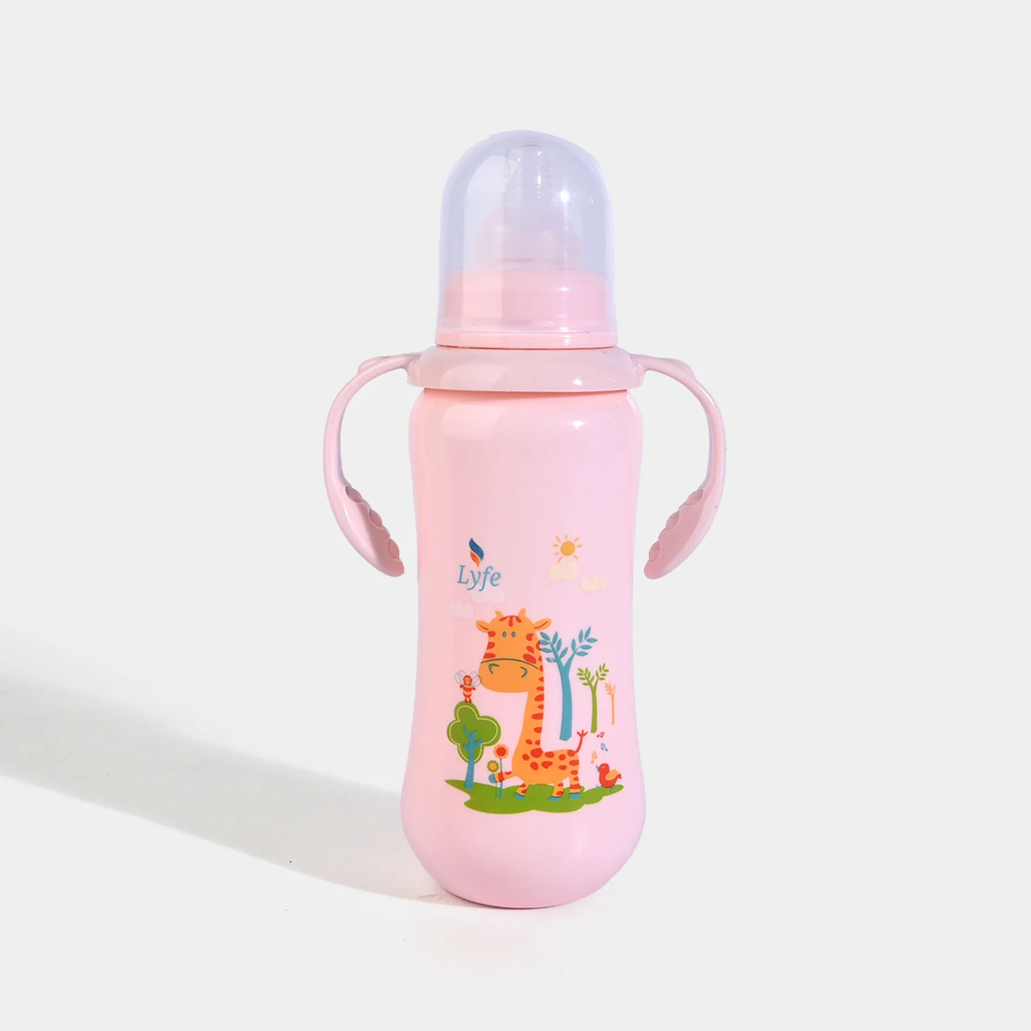 Lyfe Baby Plastic Feeding Bottle 9Oz |280ml |Basic Pink