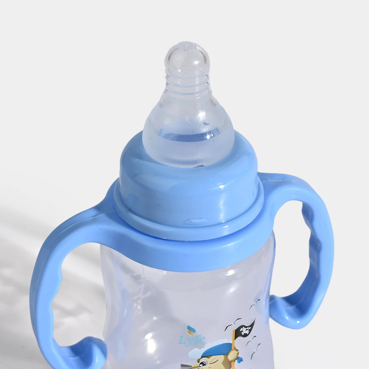 Lyfe Baby Plastic Feeding Bottle 5Oz |150ml |Basic Natural Blue - Image 4