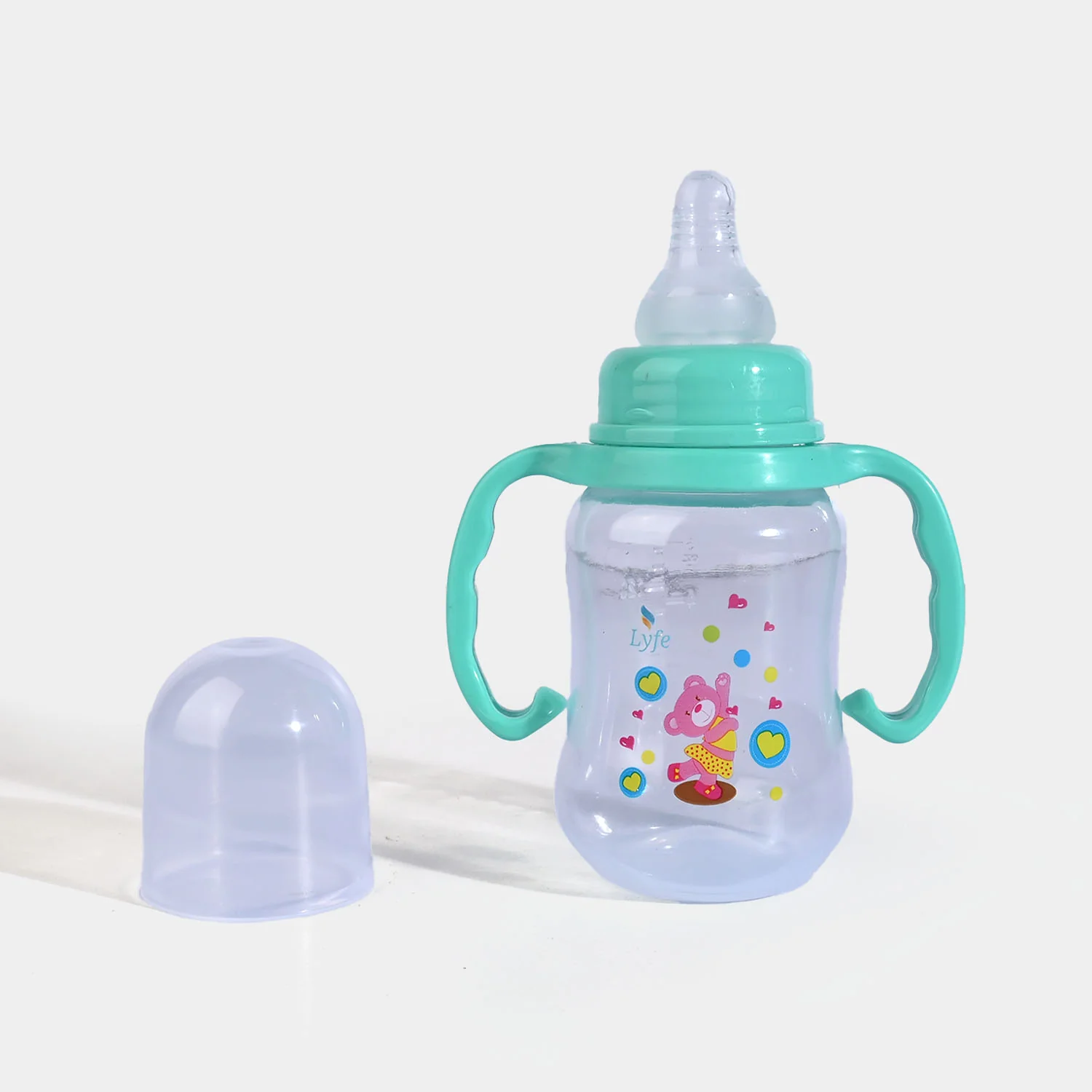 Lyfe Baby Plastic Feeding Bottle 5Oz |150ml |Basic Natural Green - Image 2