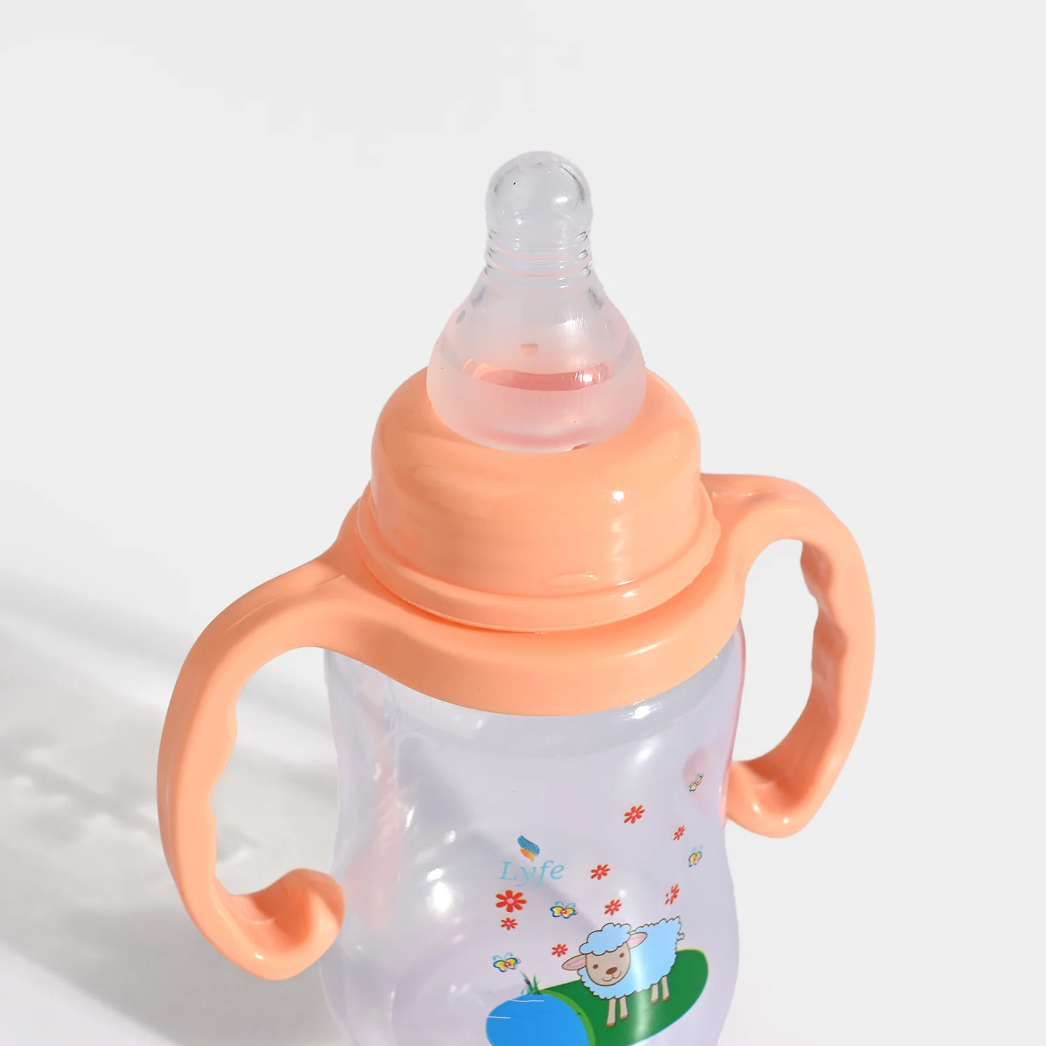 Lyfe Baby Plastic Feeding Bottle 5Oz |150ml |Basic Natural Orange - Image 4