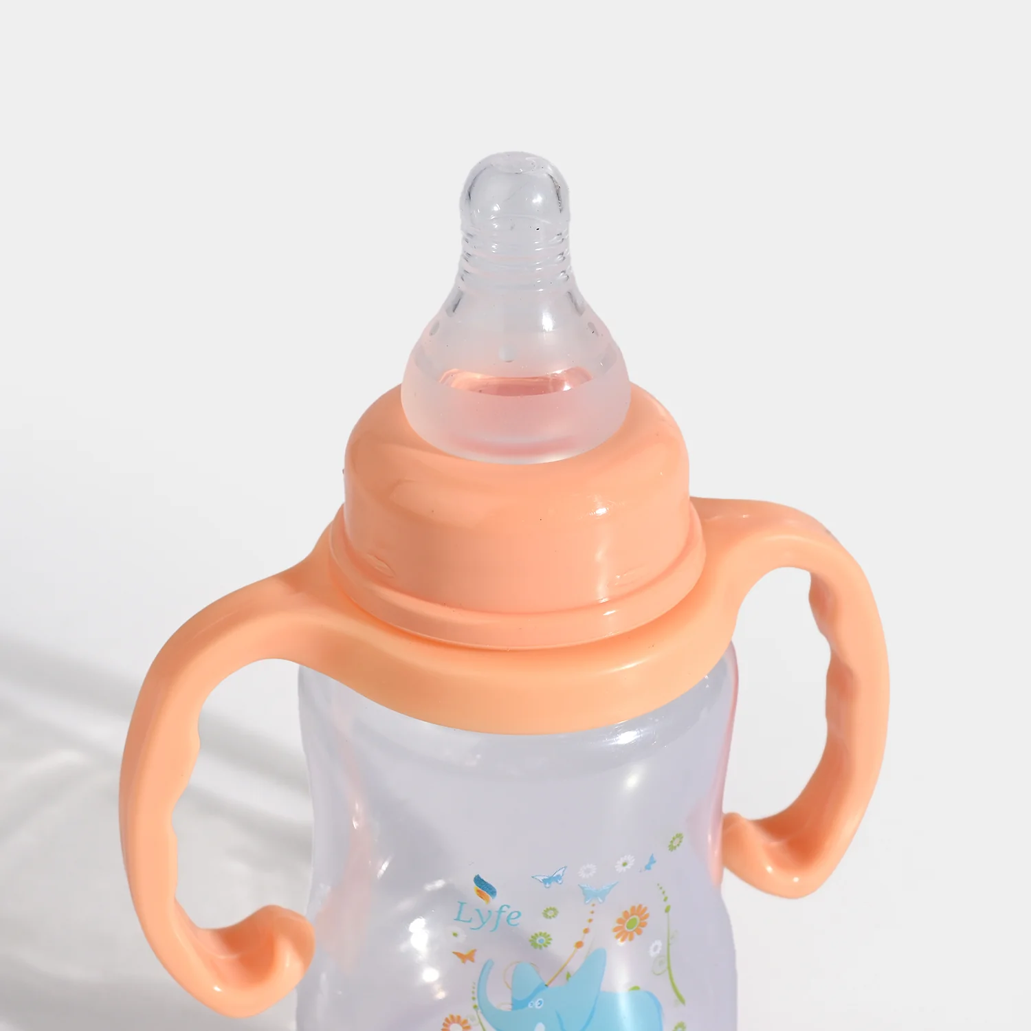 Lyfe Baby Plastic Feeding Bottle 5Oz |150ml |Basic Natural Orange - Image 4