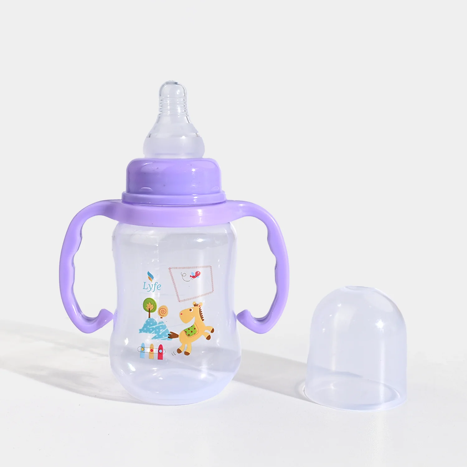 Lyfe Baby Plastic Feeding Bottle 5Oz |150ml | Natural Purple - Image 2