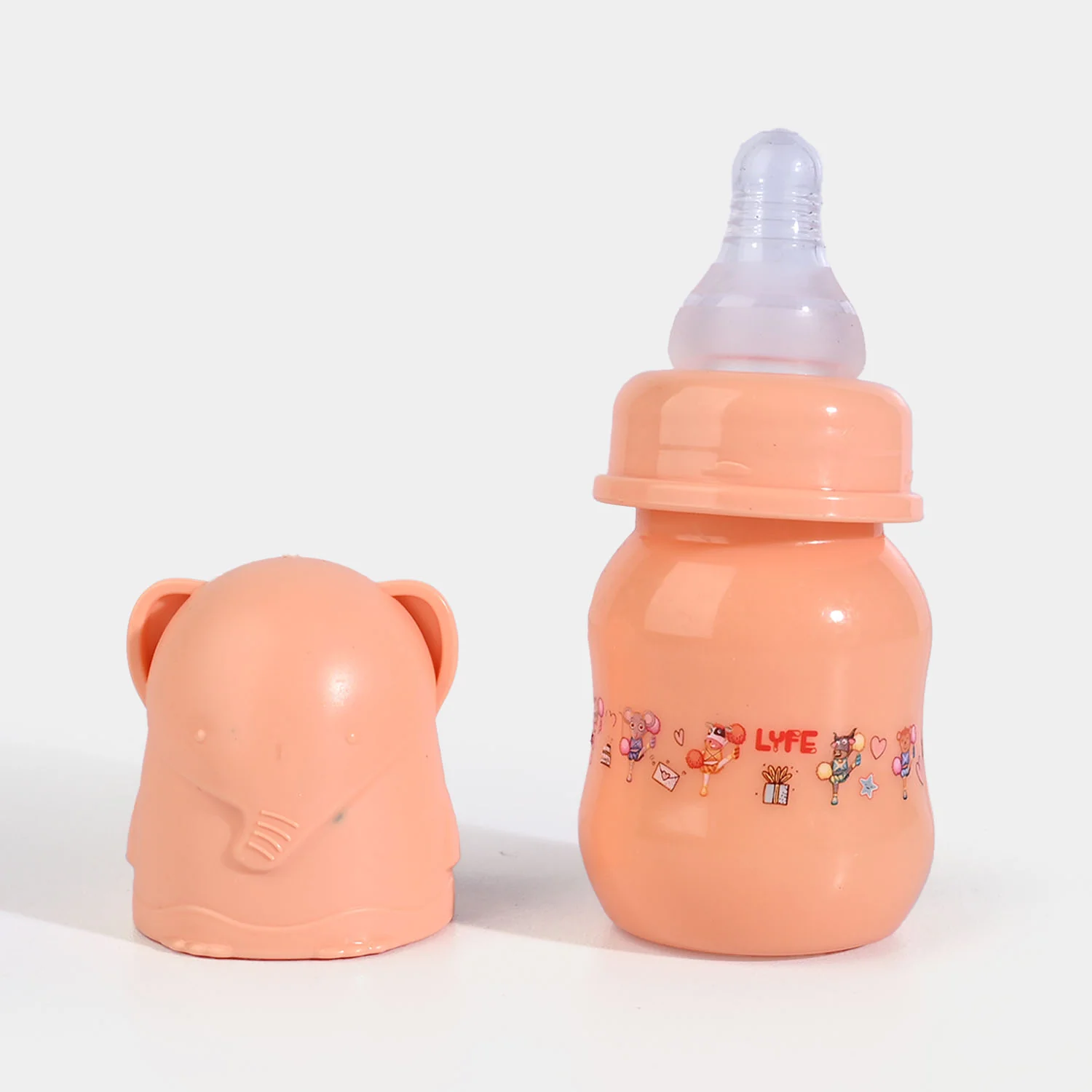 Lyfe Baby Plastic Feeding Bottle 2Oz |60ml |Orange - Image 2