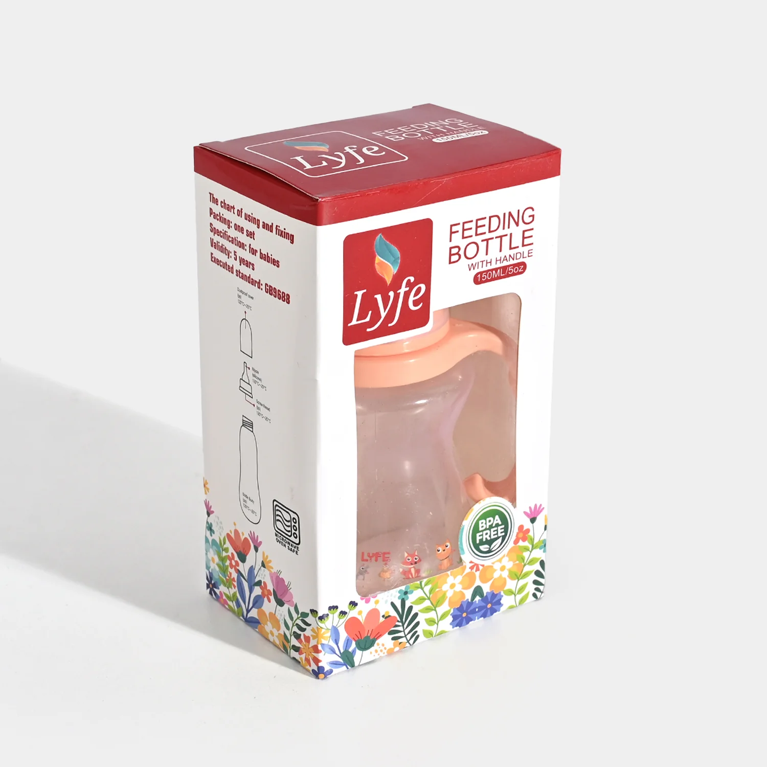 Lyfe Baby Plastic Feeding Mug 5Oz |150ml |Orange - Image 3