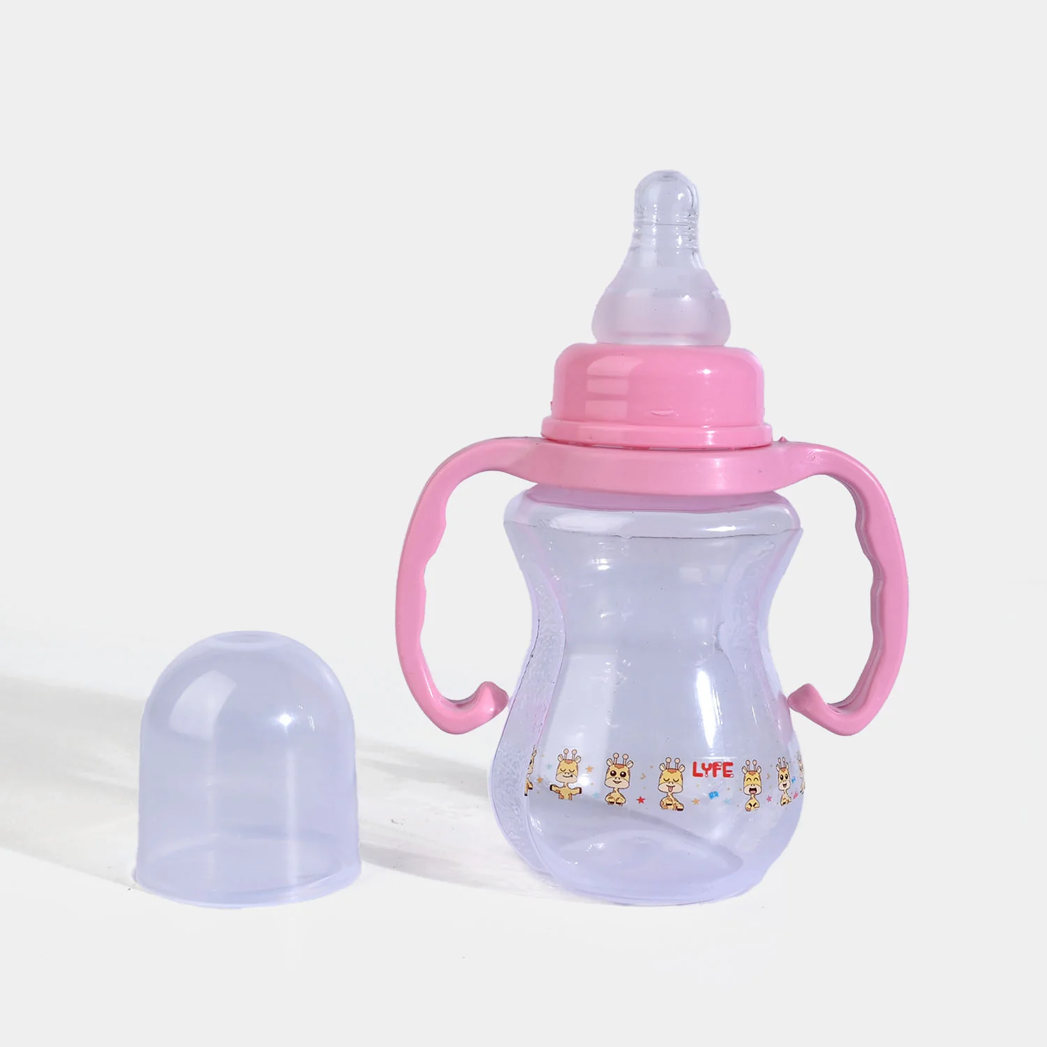 Baby Plastic Feeding Bottle 5Oz | 150ml | Pink - Image 2