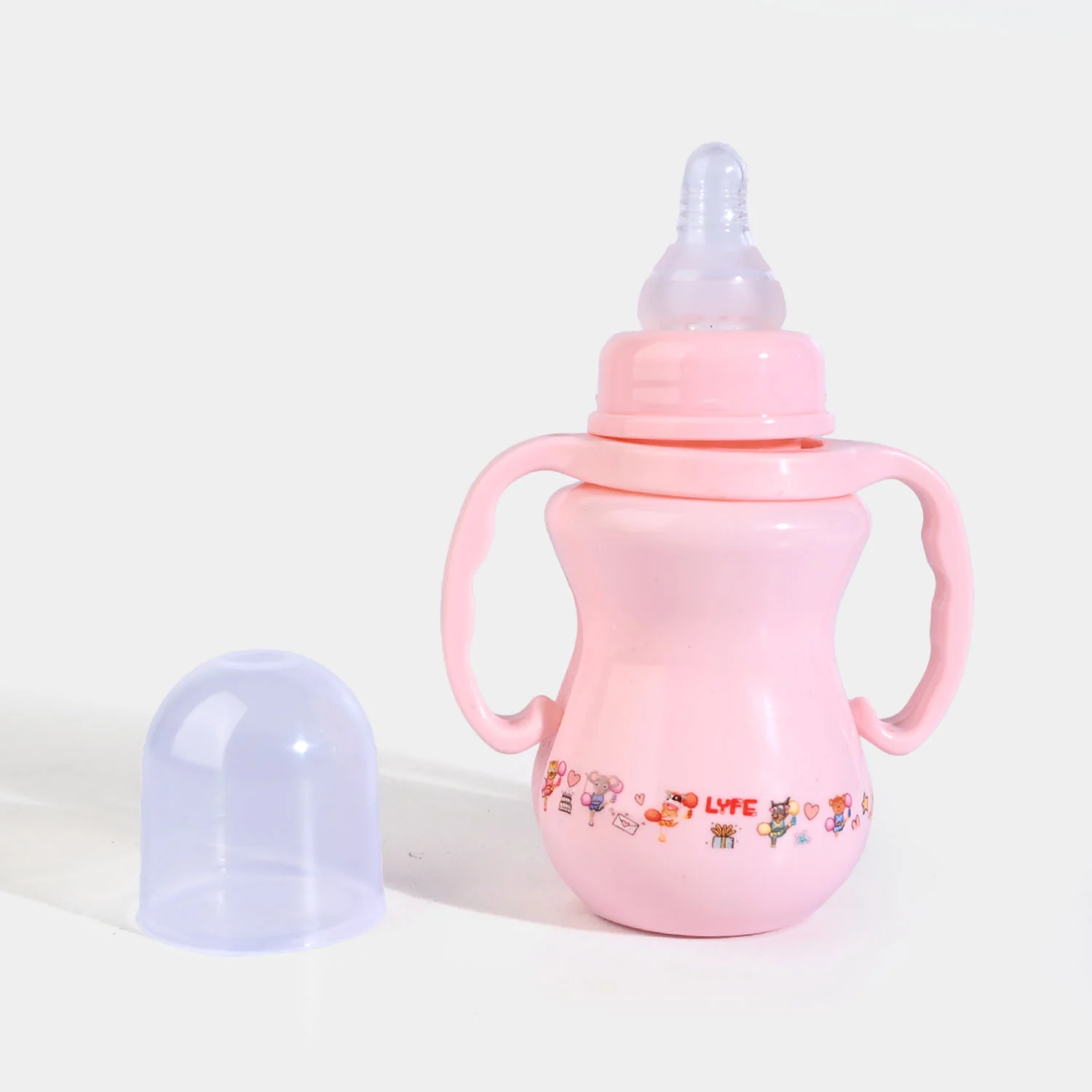 Baby Plastic Feeding Bottle 5Oz | 150ml | Pink - Image 2