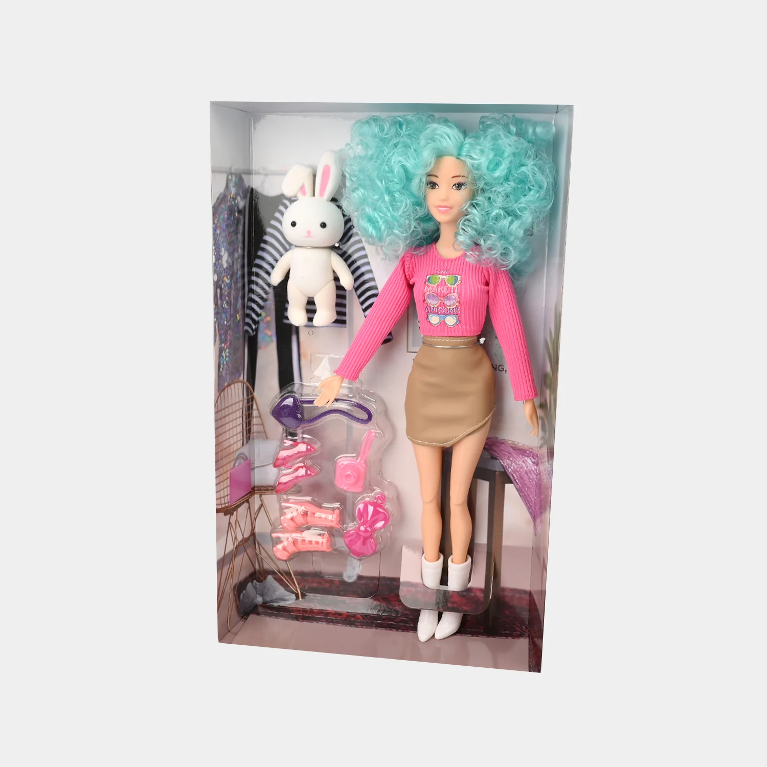 FASHION DOLL WITH MOVEABLE JOINT TOY FOR GIRLS - Image 5