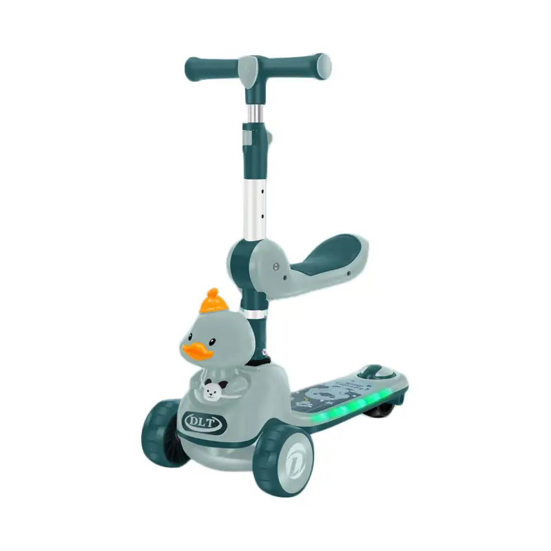 Adjustable height 3 Wheel Scooter with LED lights for Kids - Image 2