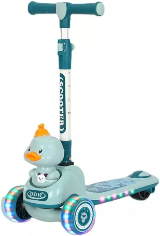 Adjustable height 3 Wheel Scooter with LED lights for Kids - Image 3