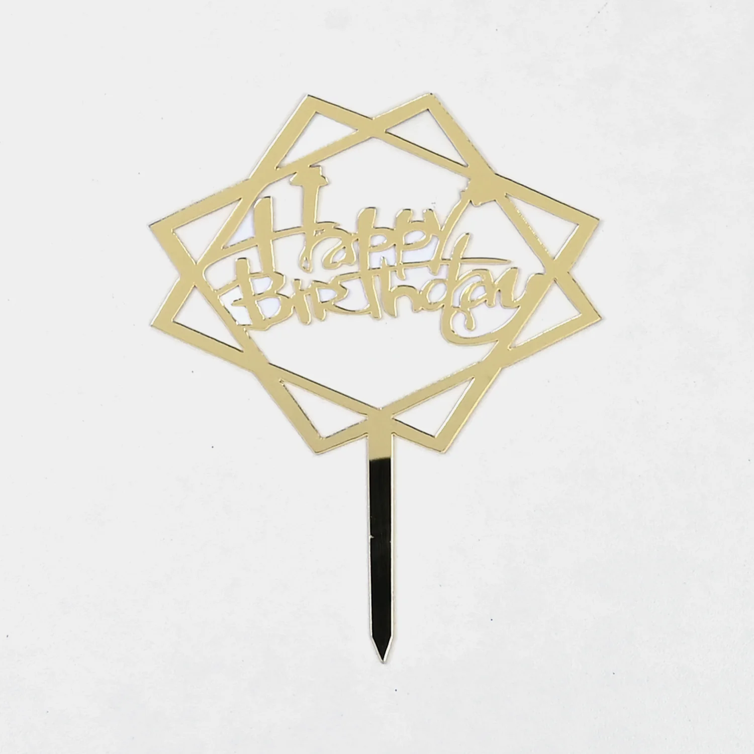 Acrylic Cake Topper Gold