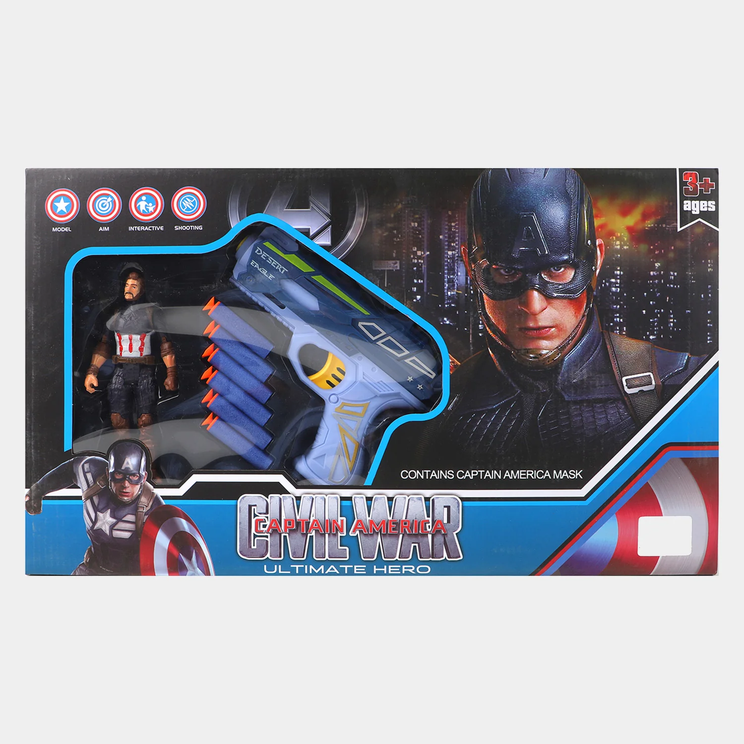 Action Hero Soft Dart Target Play Set For Kids - Image 3