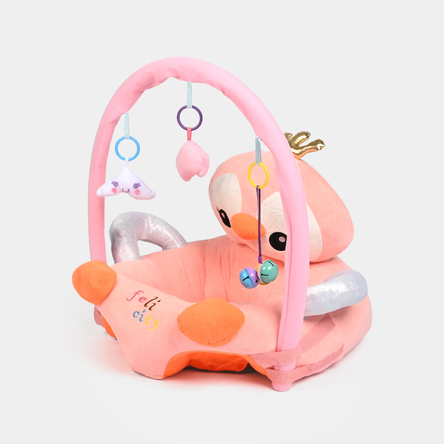 Cartoon Baby Floor Seat/Support Sofa Seat 6M+ | 544-Peach
