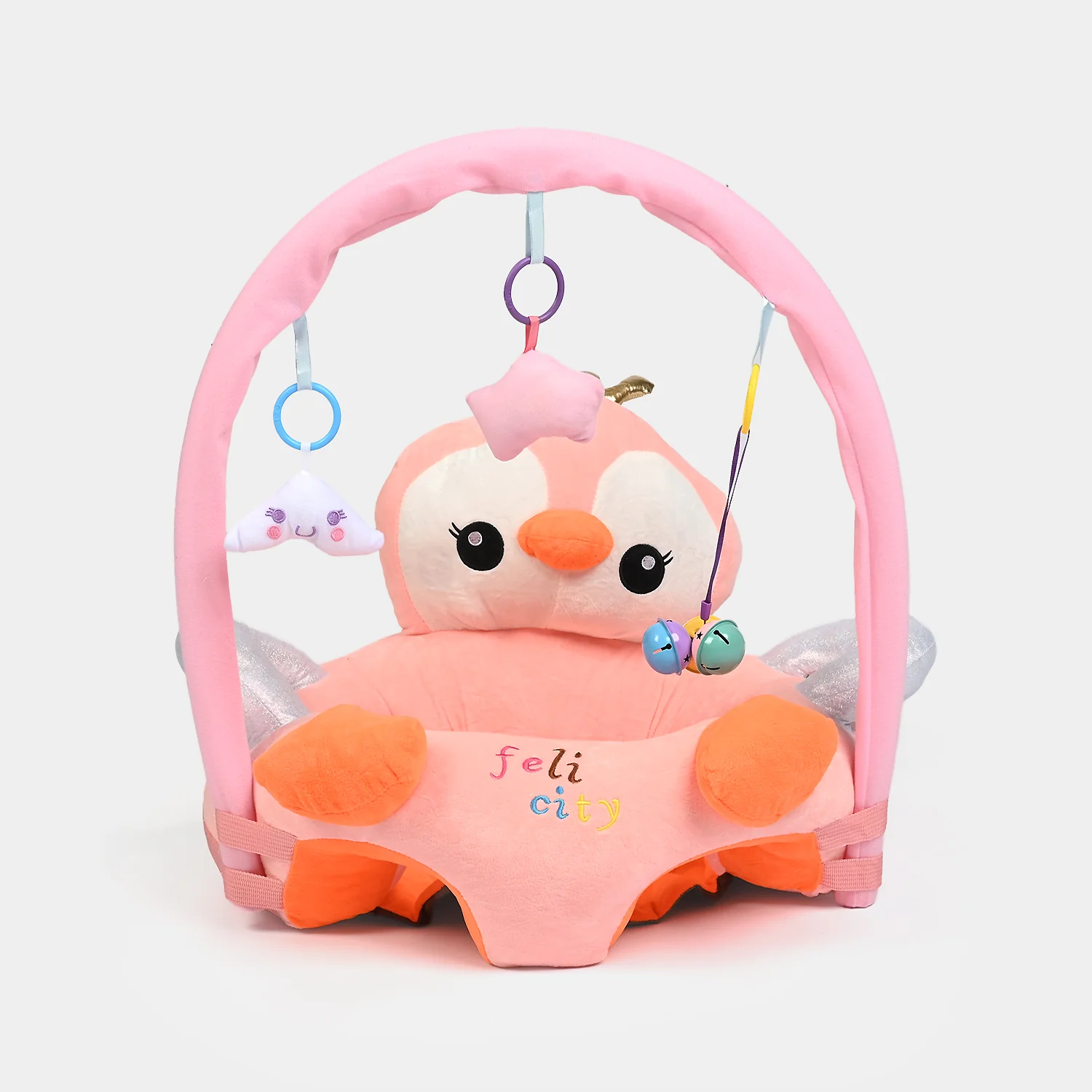 Cartoon Baby Floor Seat/Support Sofa Seat 6M+ | 544-Peach - Image 4