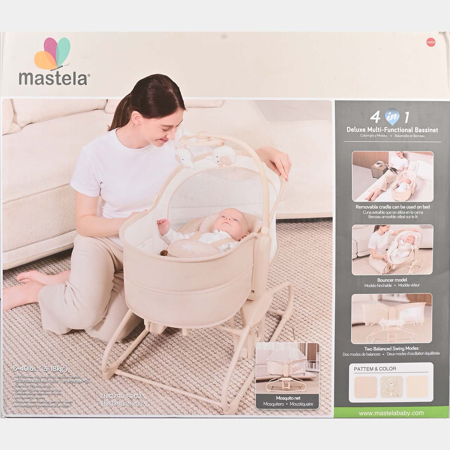 Mastela 4-in-1 Deluxe Multi-Functional Bassinet Swing Mastela | 9855 - Image 2