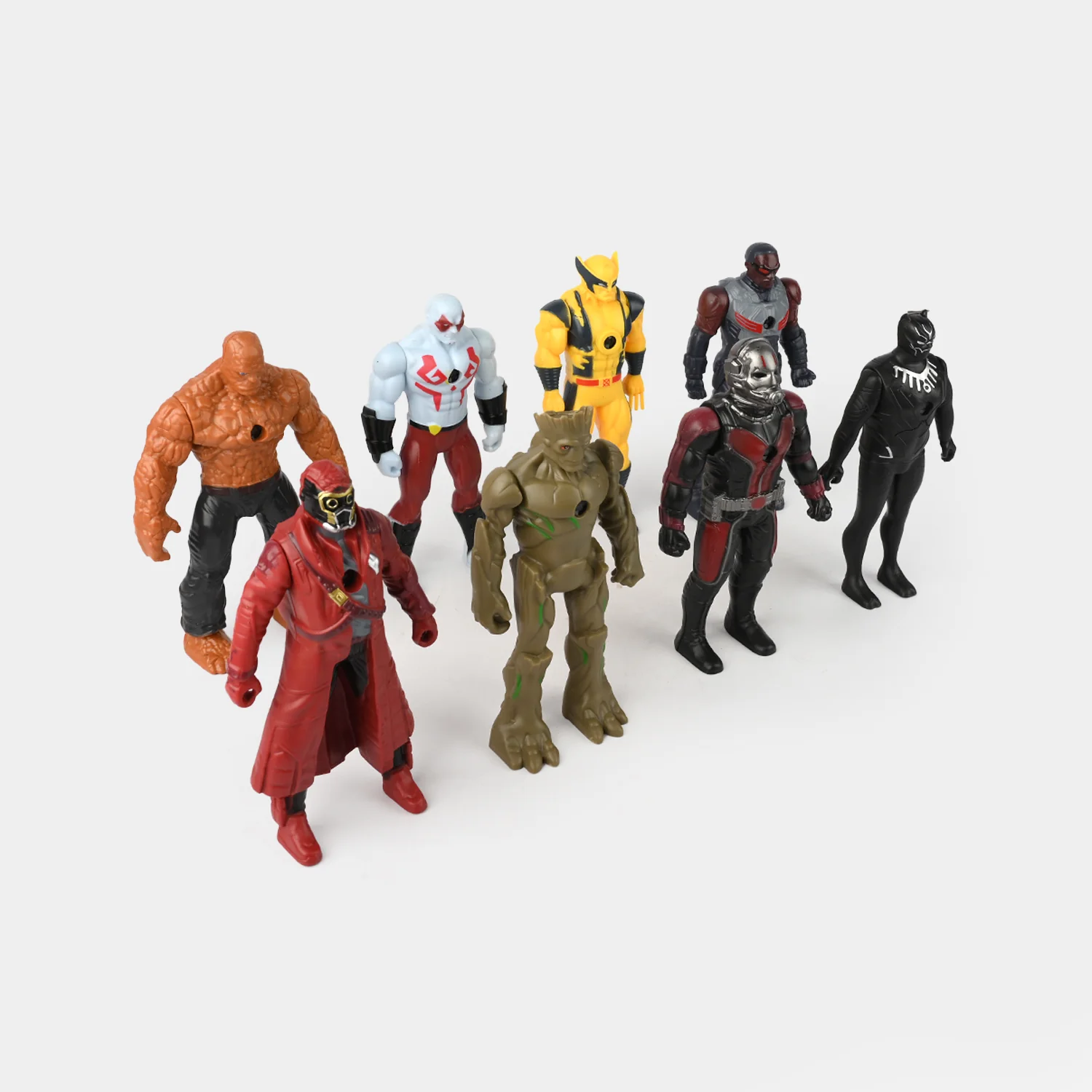 Action Figures Set with Light Projection | 8Pcs