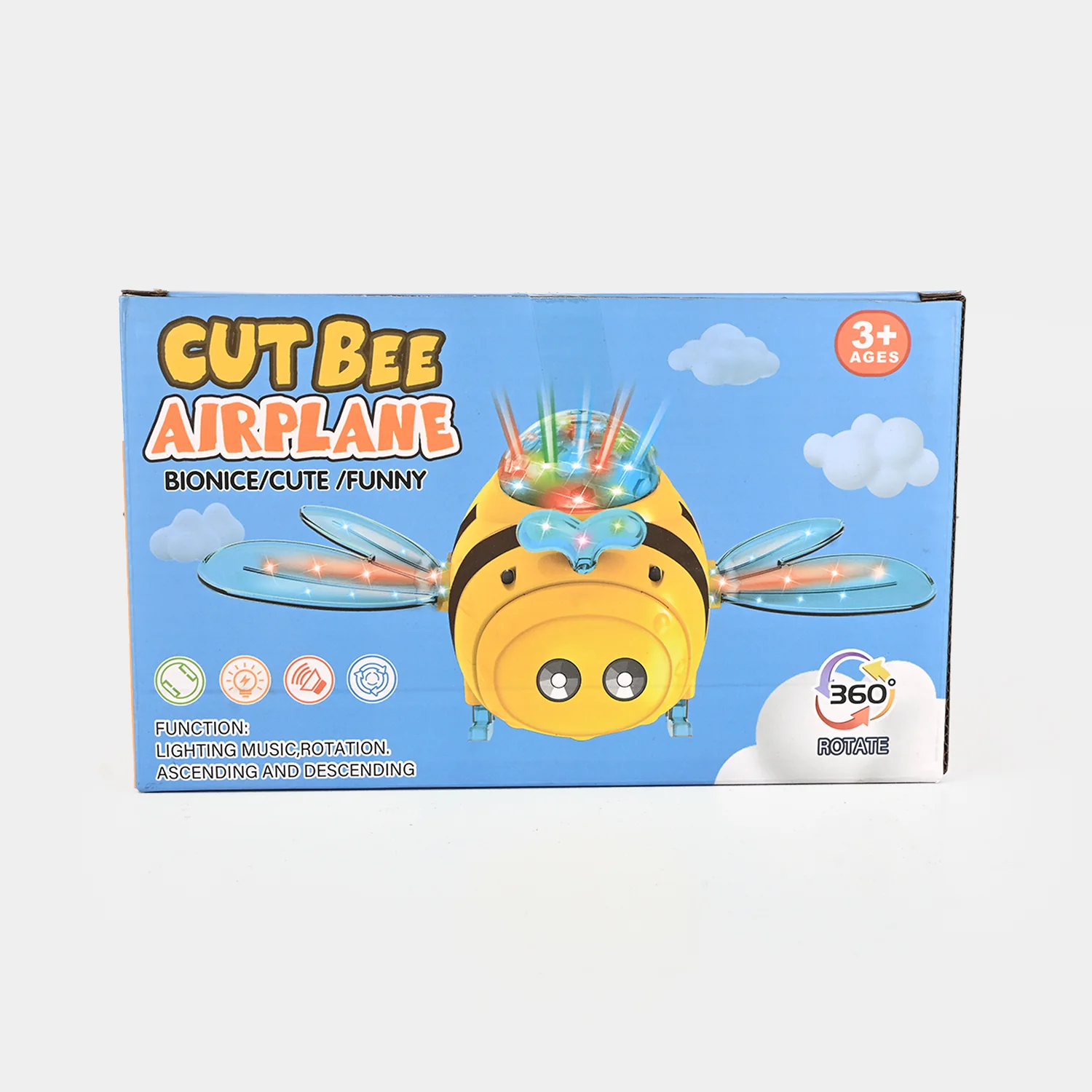 Cute Bee Airplane Universal Toy with Lights & Sound - Image 6