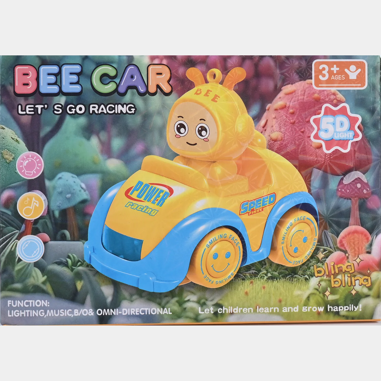 Bee Car “Let’s Go Racing” – Light & Music Toy Car - Image 6