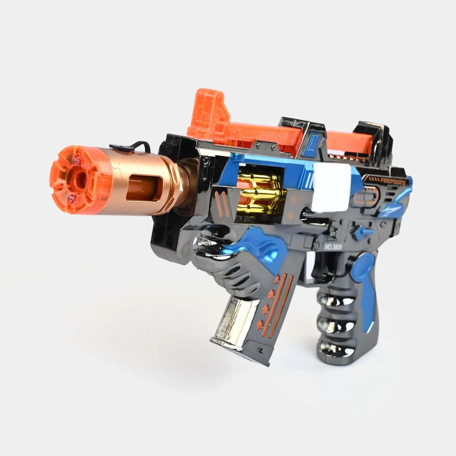 Blaster Toy Light, Sound & Spray – 360° Rotating Barrel - Image 3