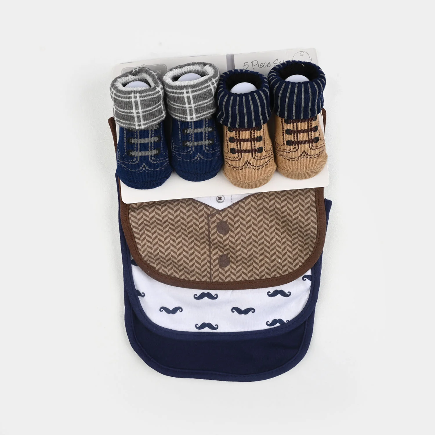 Baby Bibs & Booties Set | 5 Pcs - Image 3