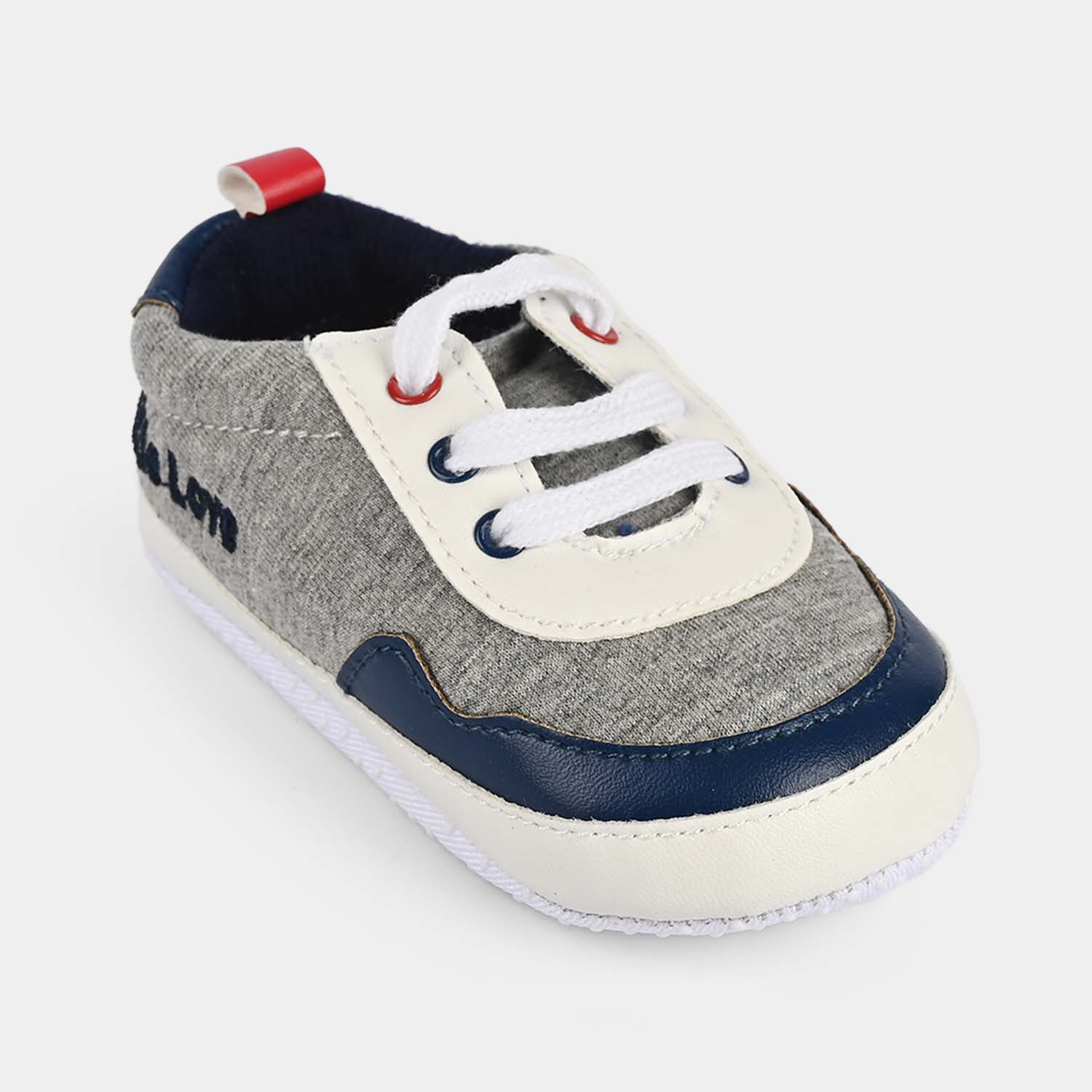 Baby Boy Shoes B-28-White.Grey