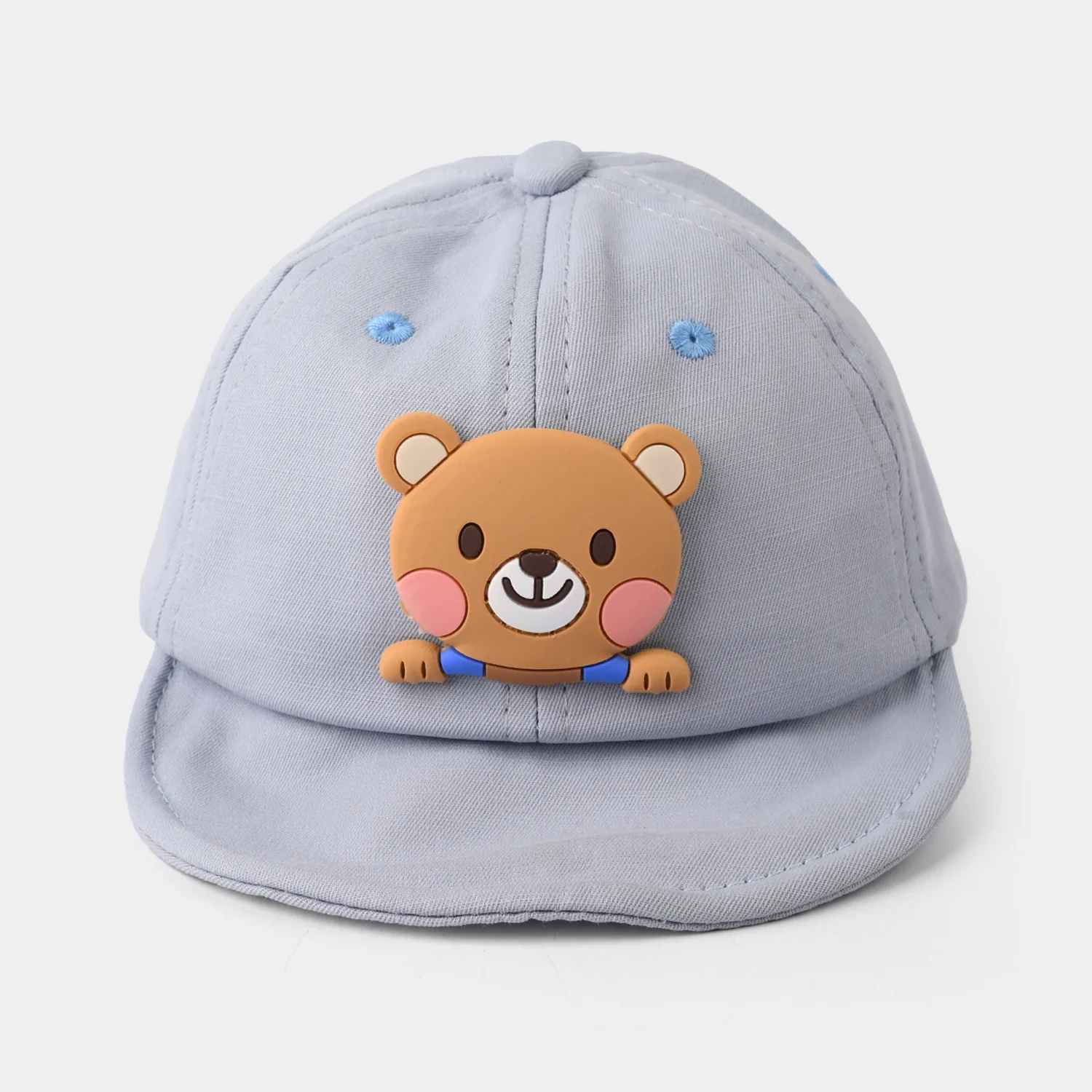 Baby Sun Protection Stylish Cap 3M+| Blue Small Bear 1550 - Image 3