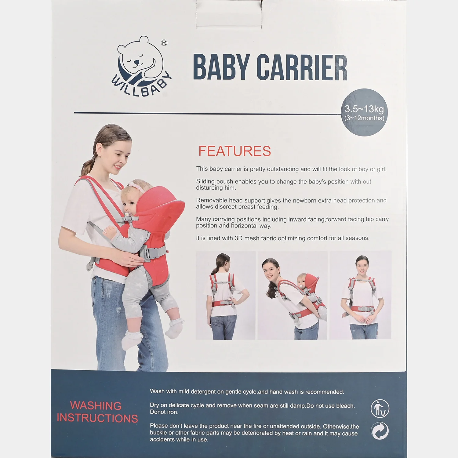 Baby Carrier (3.5–13 kg | 3–12 Months) - Image 6
