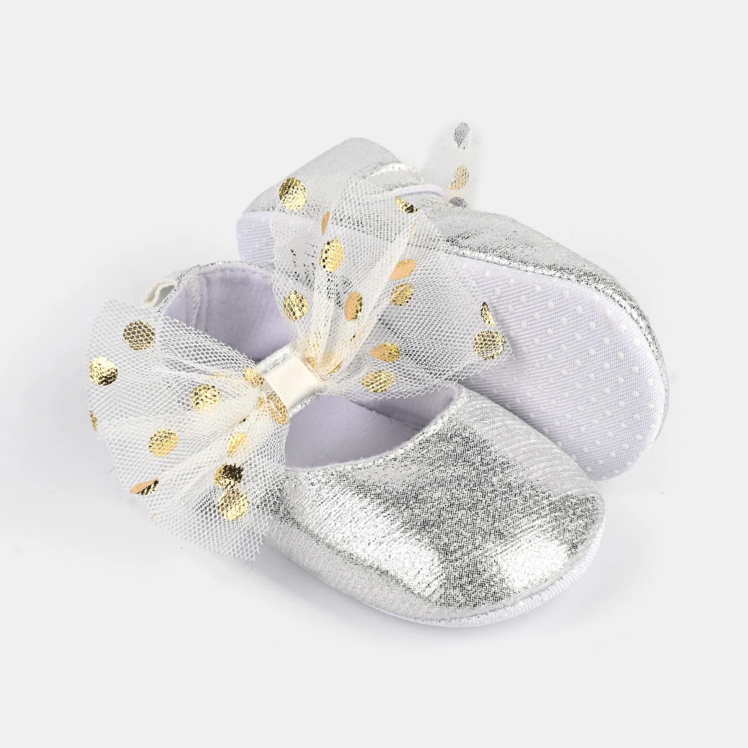 Baby Girl Shoes B-13-Silver - Image 2