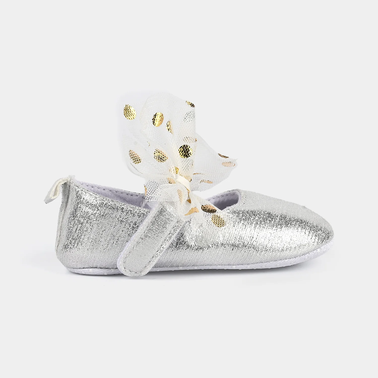 Baby Girl Shoes B-13-Silver - Image 3