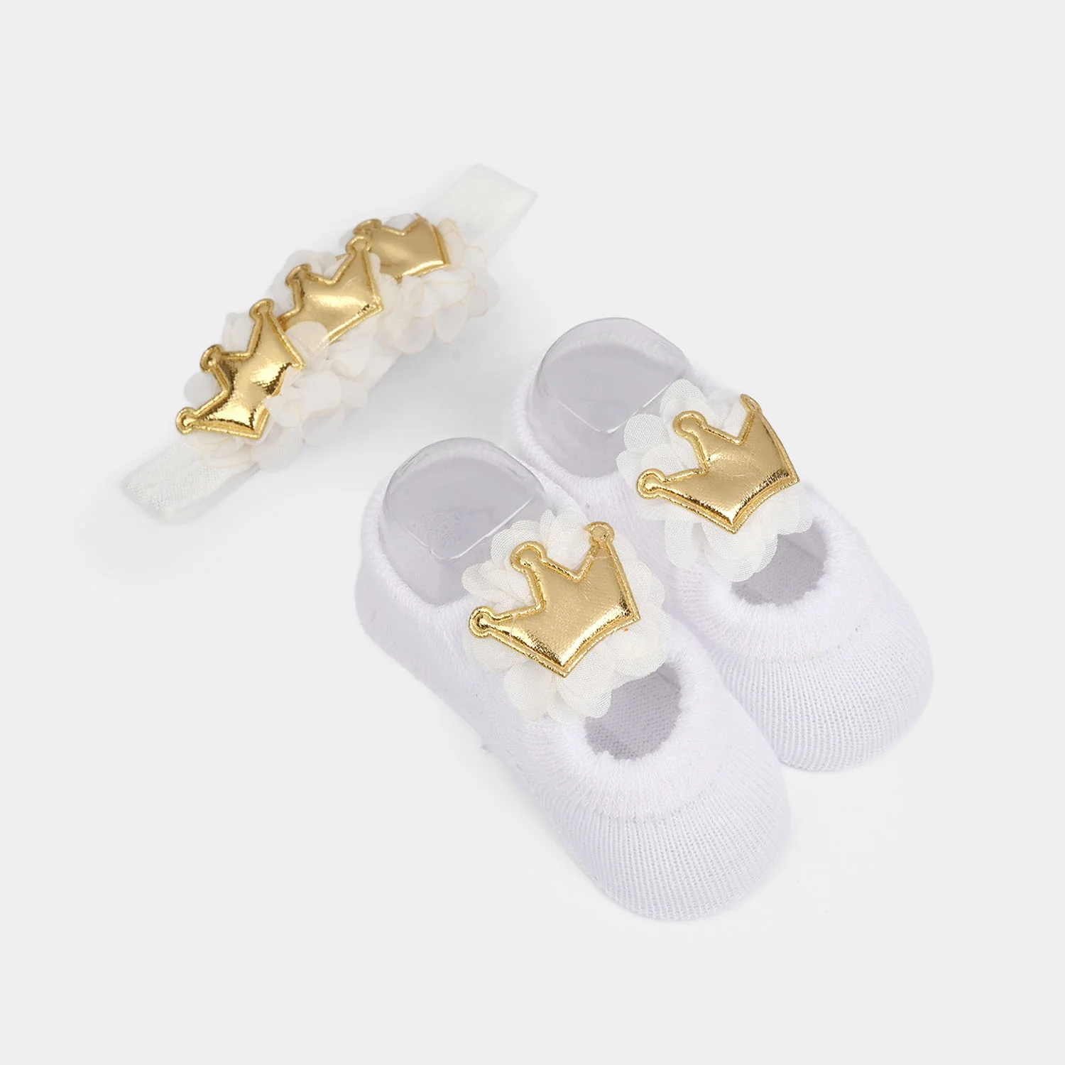 Baby Headband With Socks | 0-9M
