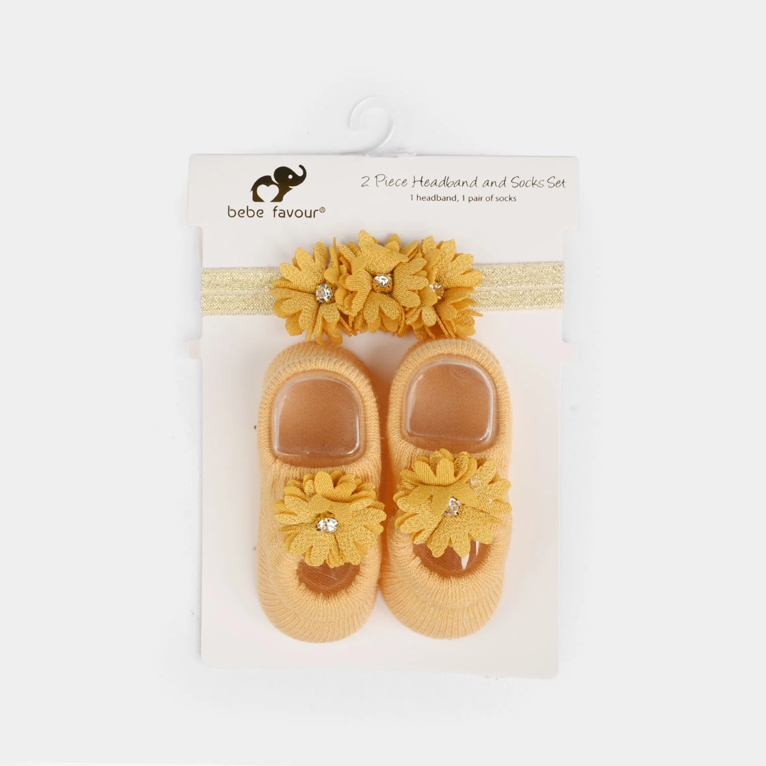Baby Headband With Socks | 0-9M - Image 3