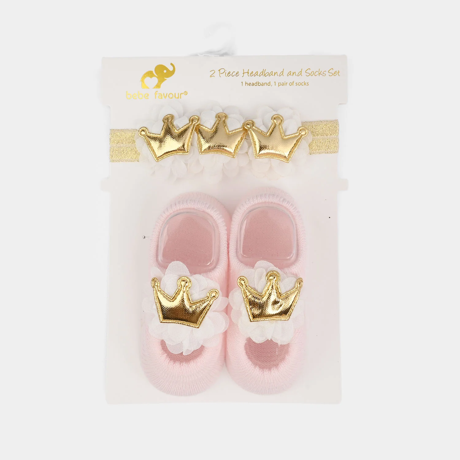 Baby Headband With Socks | 0-9M - Image 3