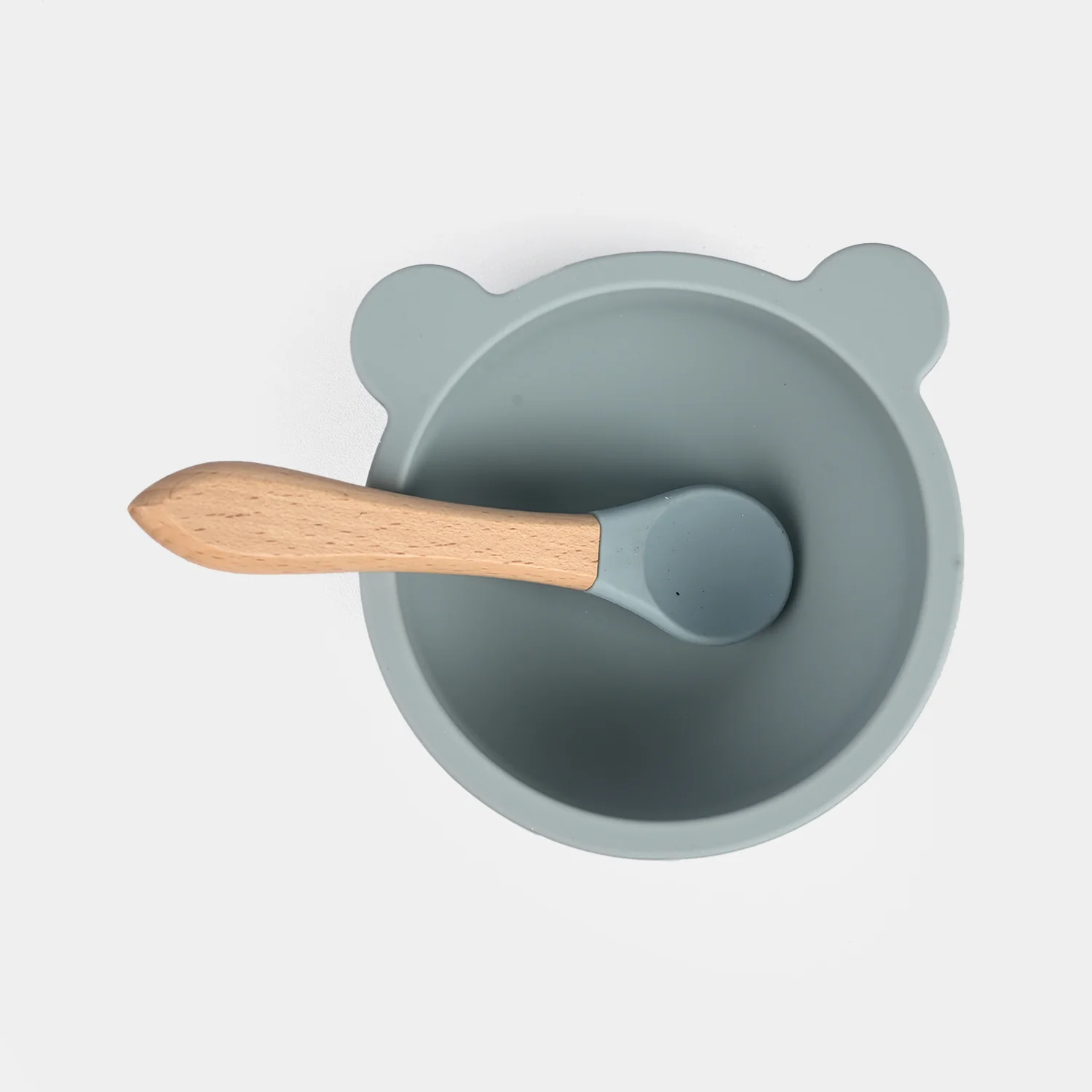 Silicone Feeding Bowl with  Spoon - Image 4