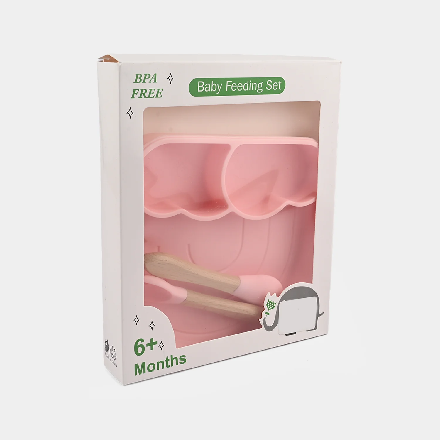 Baby Silicone Plate with Spoon & Fork - Image 3