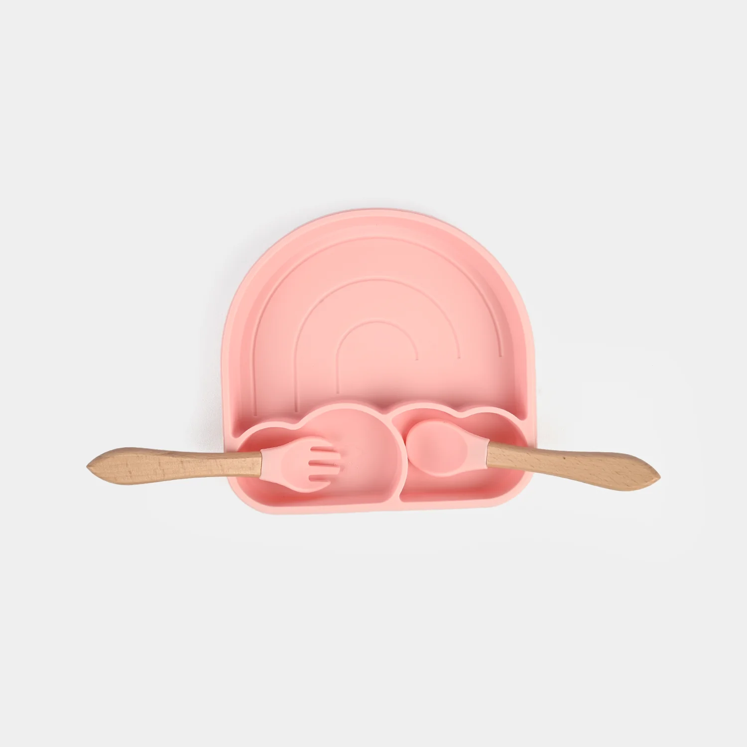 Baby Silicone Plate with Spoon & Fork - Image 4