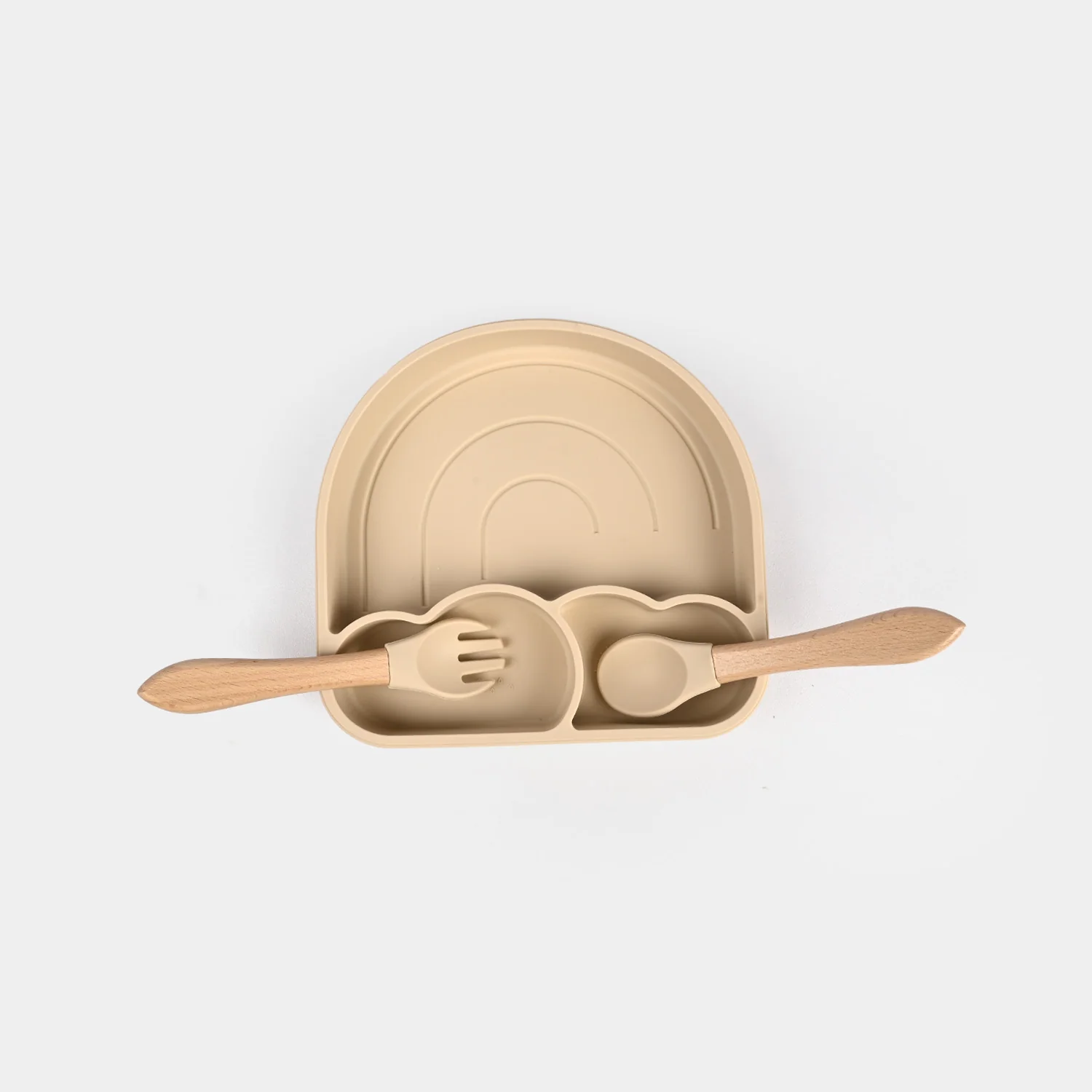 Baby Silicone Plate with Spoon & Fork - Image 4