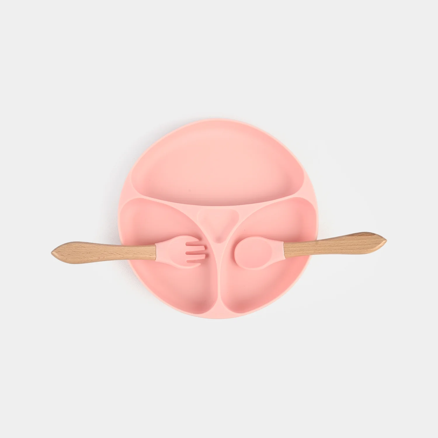 Baby Silicone Divided Plate with Spoon & Fork - Image 4