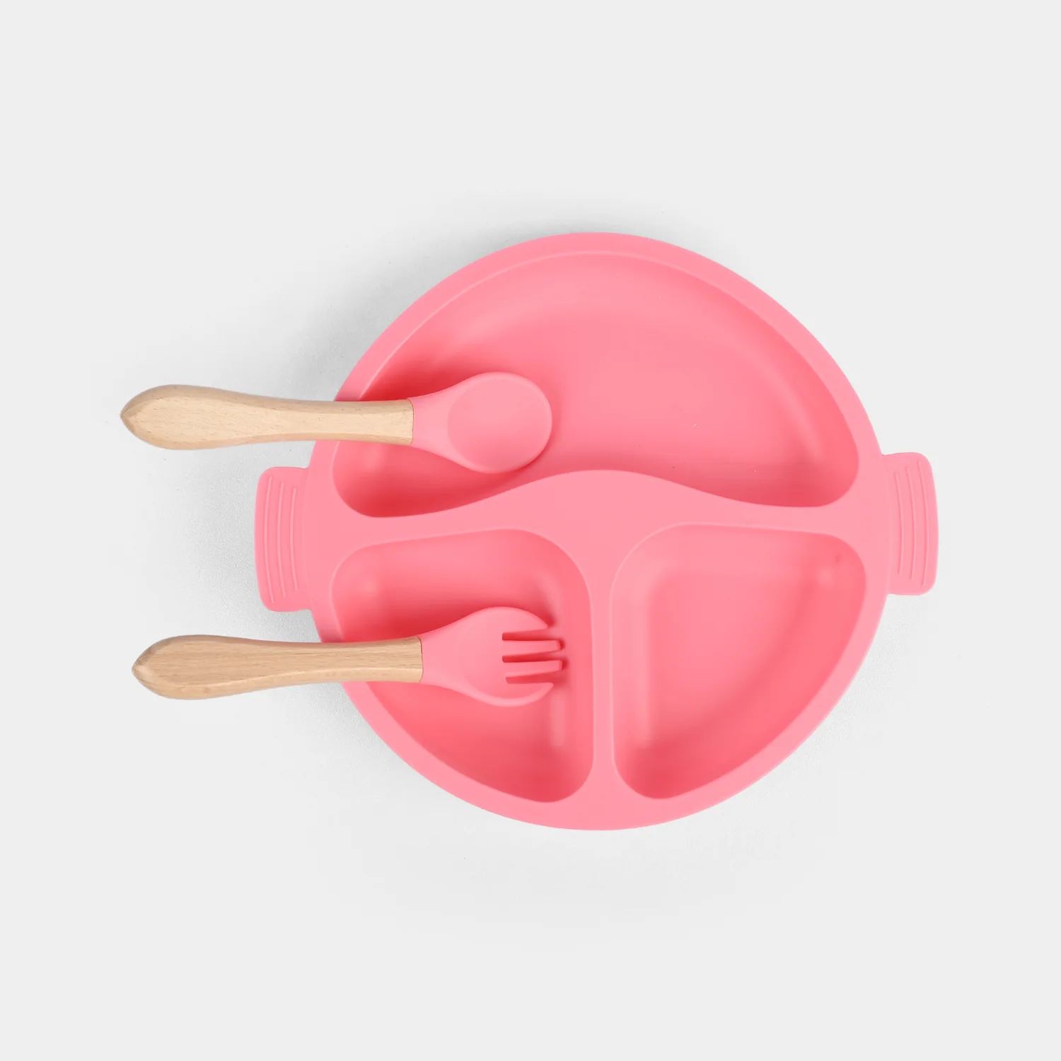Baby Silicone Plate with Fork & Spoon Set - Image 4