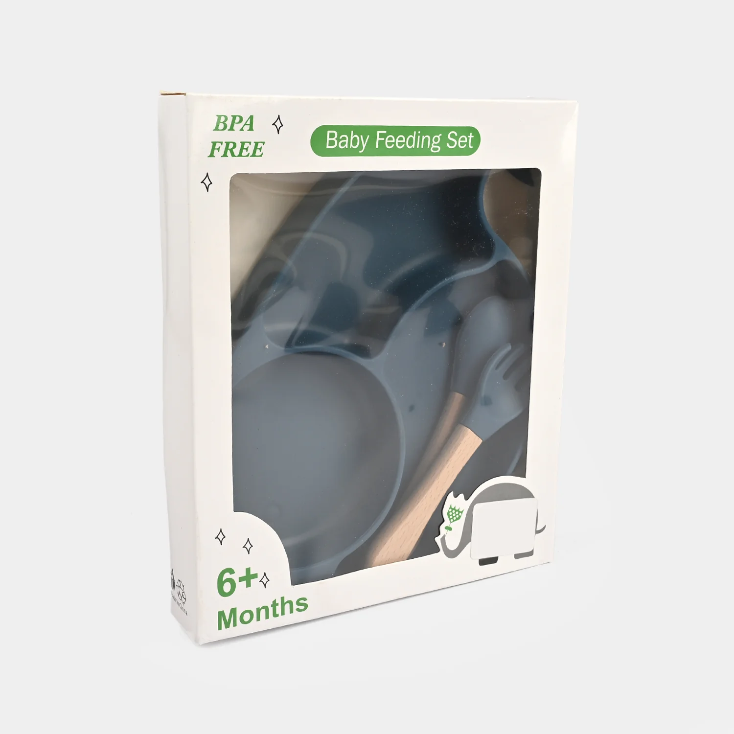 Baby Silicone Plate with Fork & Spoon Set - Image 3