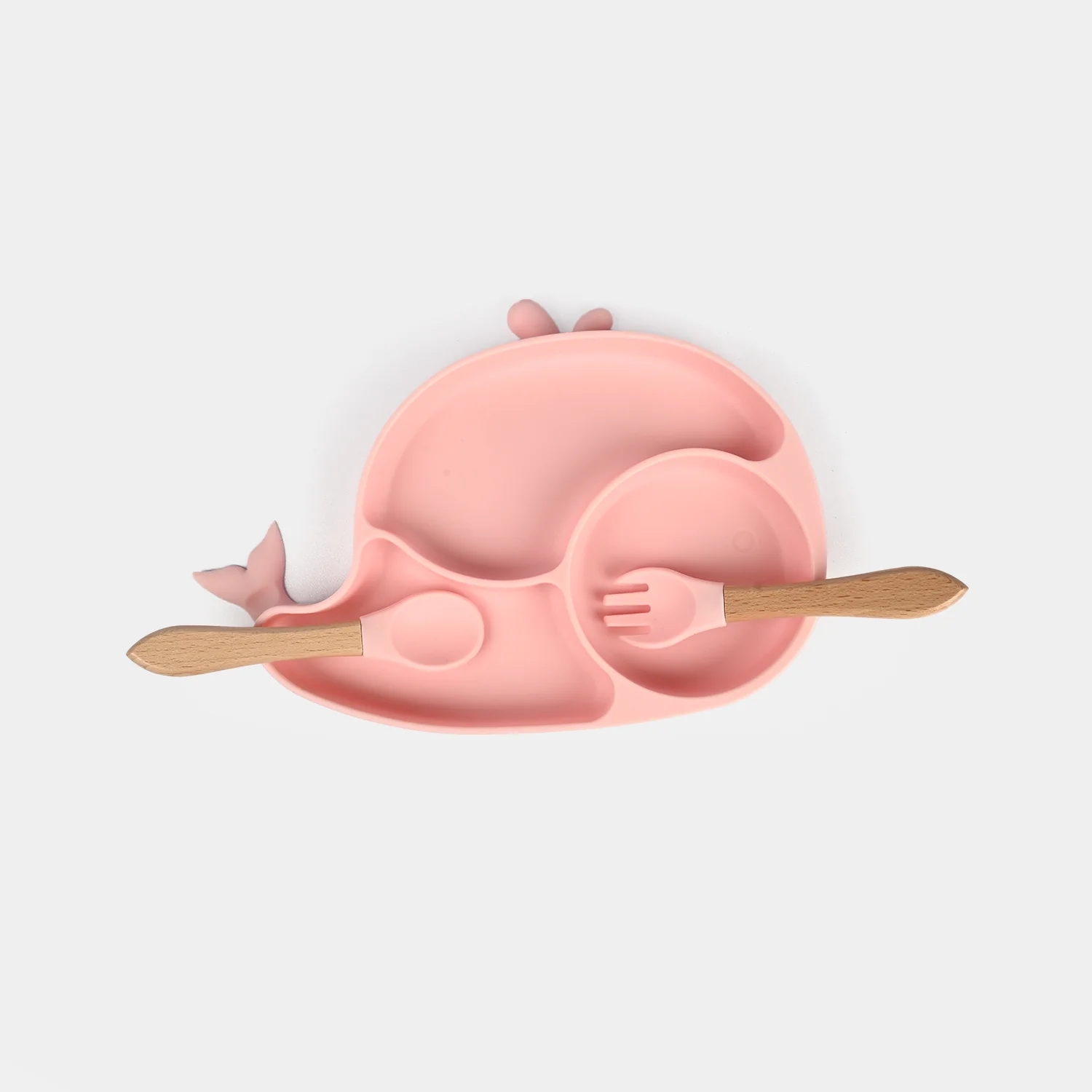 Baby Silicone Plate with Fork & Spoon Set - Image 4