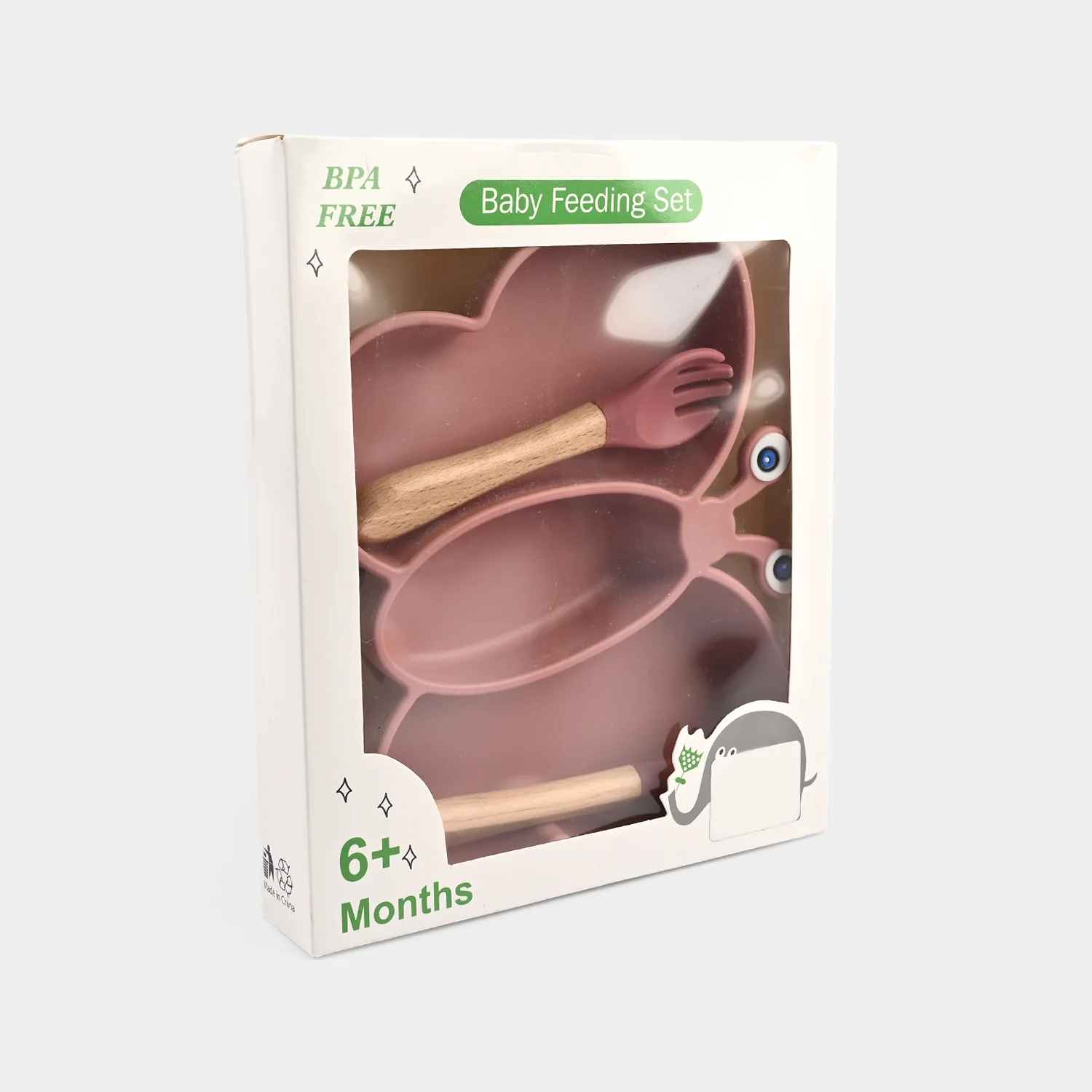 Baby Silicone Plate with Fork & Spoon Set - Image 3