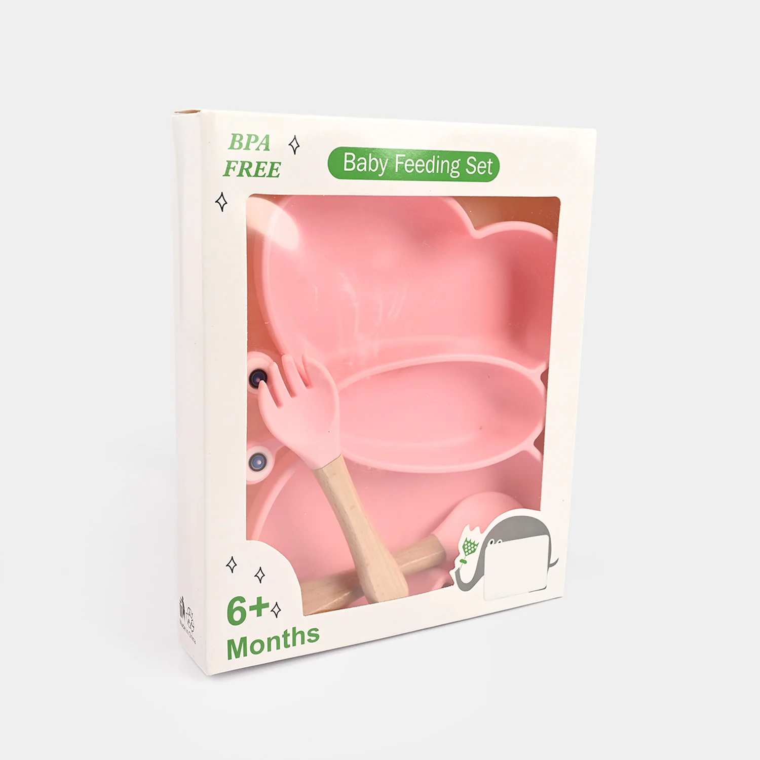 Baby Silicone Plate with Fork & Spoon Set - Image 3