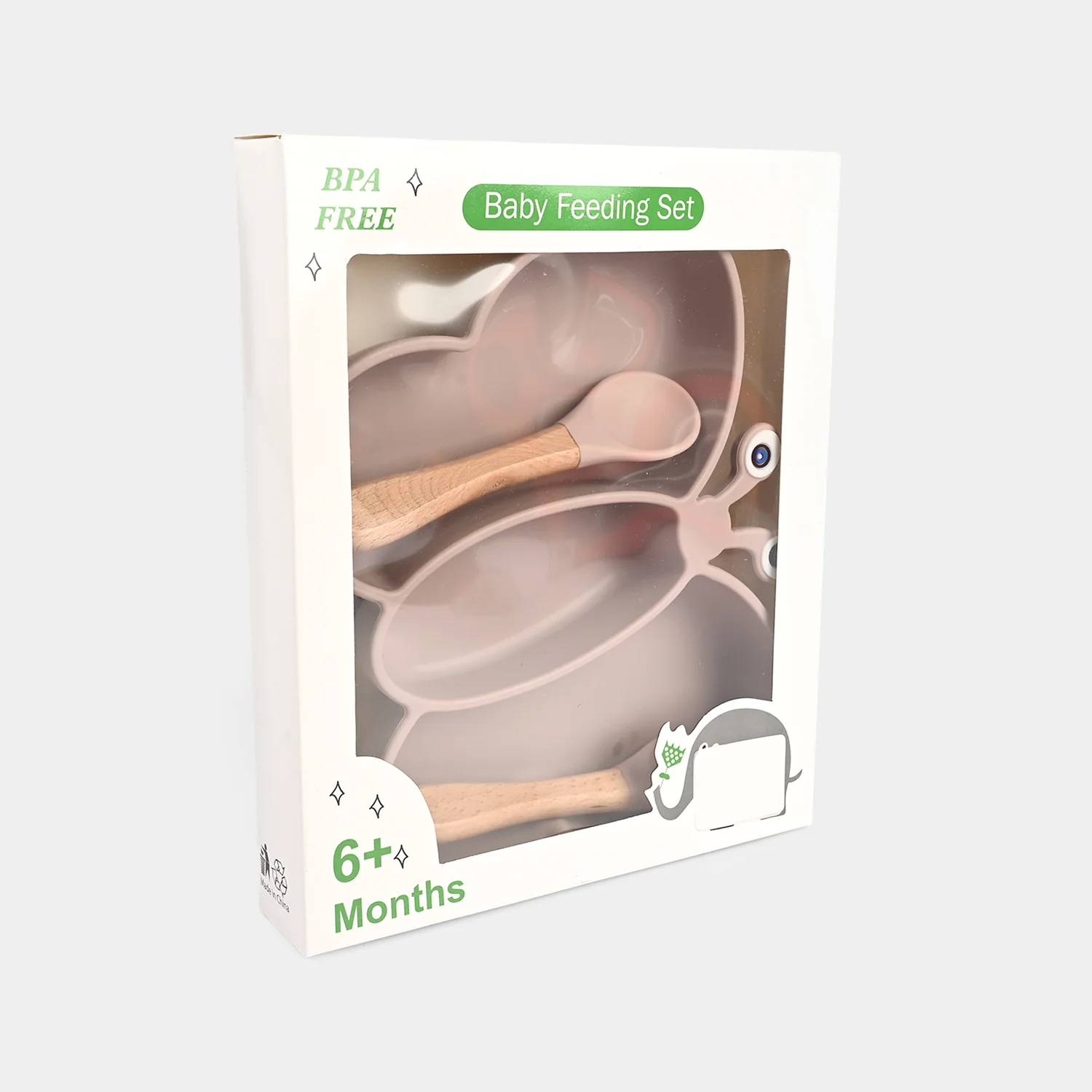 Baby Silicone Plate with Fork & Spoon Set - Image 3