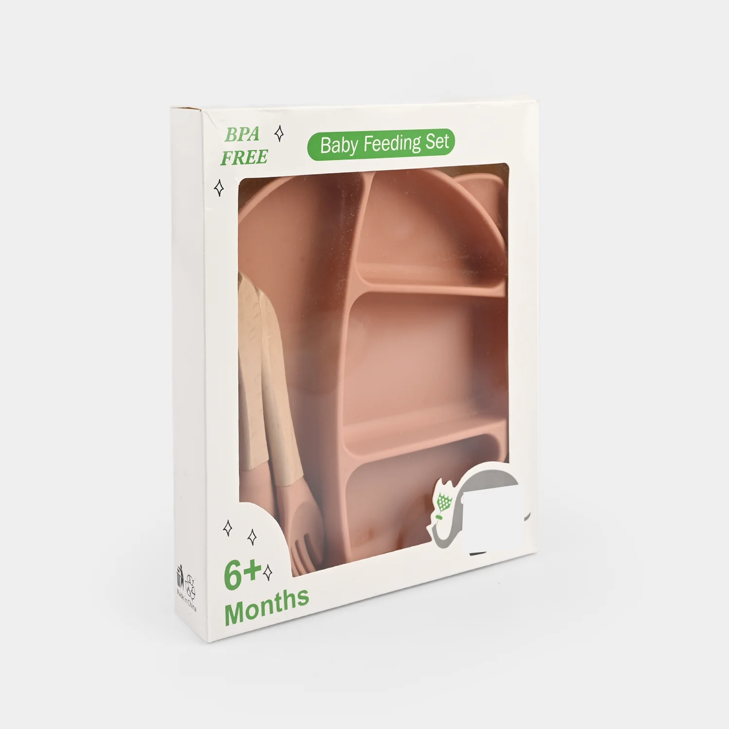 Baby Silicone Plate with Fork & Spoon Set - Image 3