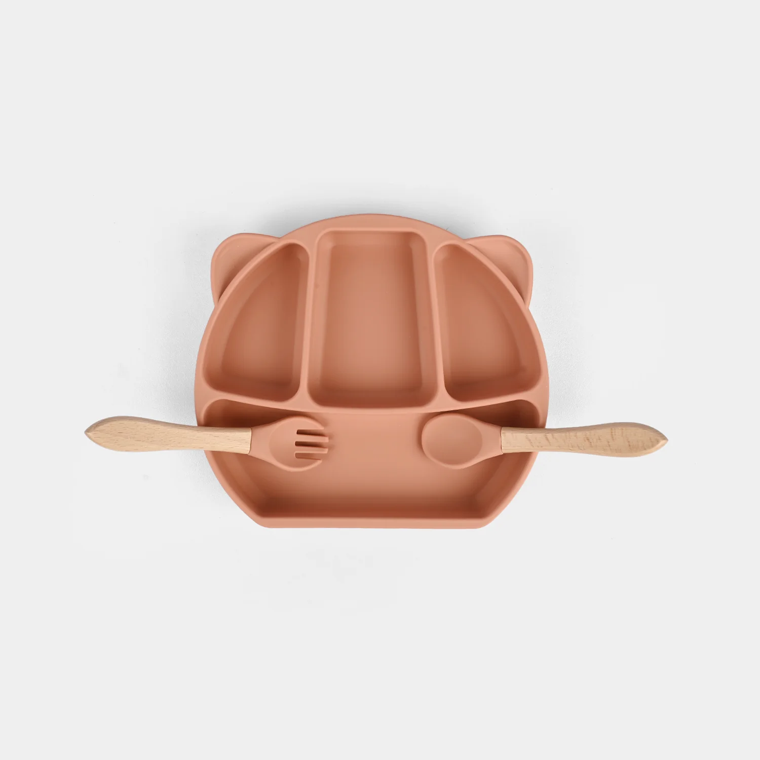 Baby Silicone Plate with Fork & Spoon Set - Image 4