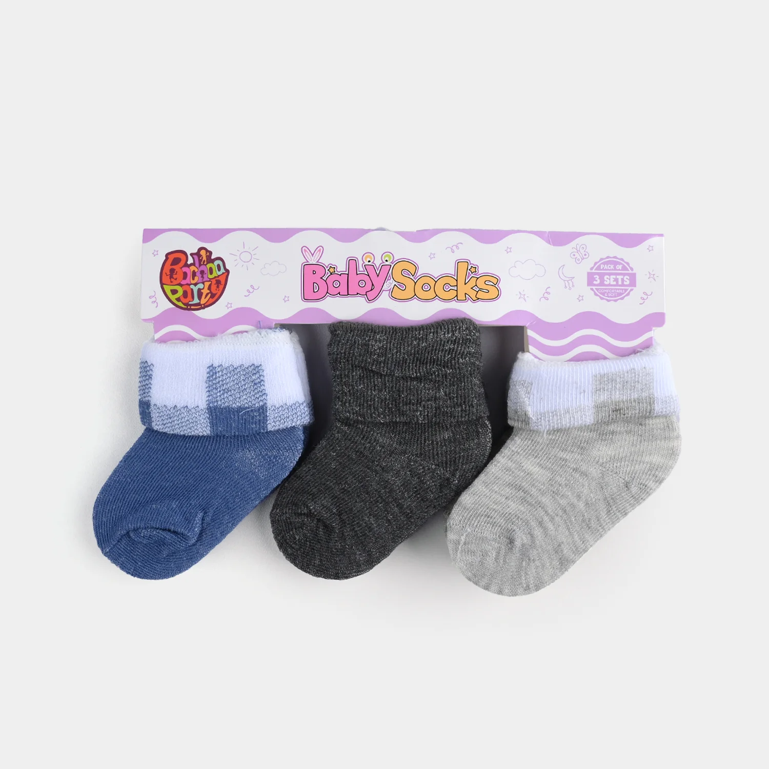 BABY SOCKS PACK OF 3 6-12 |M 21 - Image 2