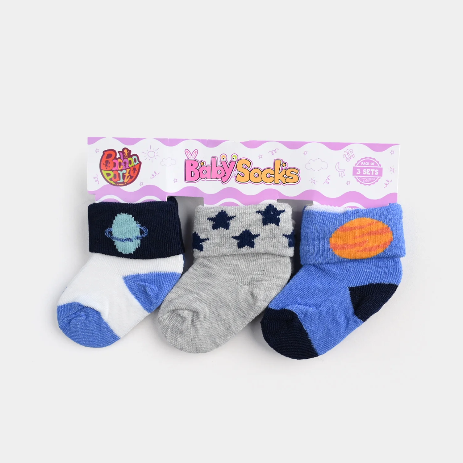 BABY SOCKS PACK OF 3 6-12 |M 24 - Image 2